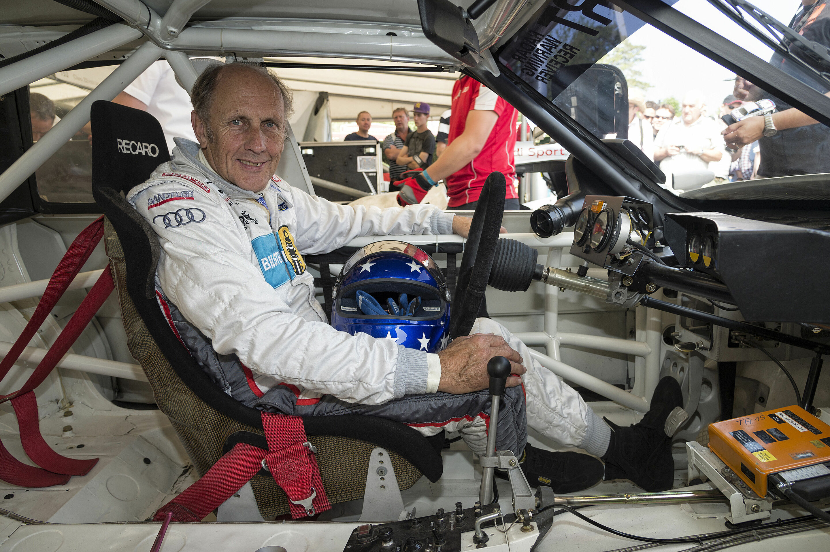 Goodwood Festival Of Speed 2013 - Ein Stück Audi Geschichte: Hans-Joachim Stuck fuhr in Goodwood den Audi 200 quattro TransAm, mit dem er vor 25 Jahren in den USA hoch erfolgreich war.