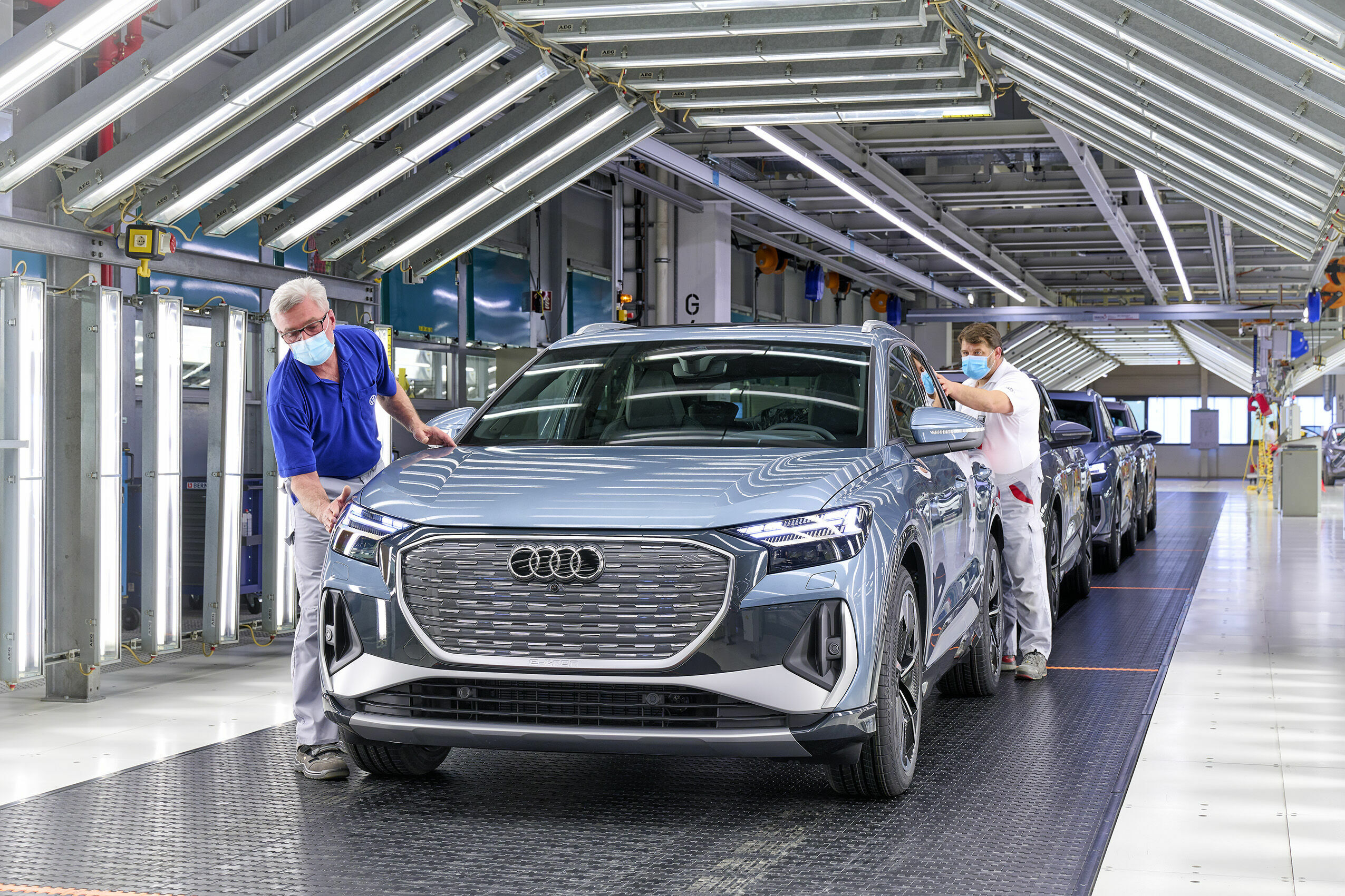 Produktionsstart für den Audi Q4 e-tron - Produktion des neuen Audi Q4 im VW Werk Sachsen