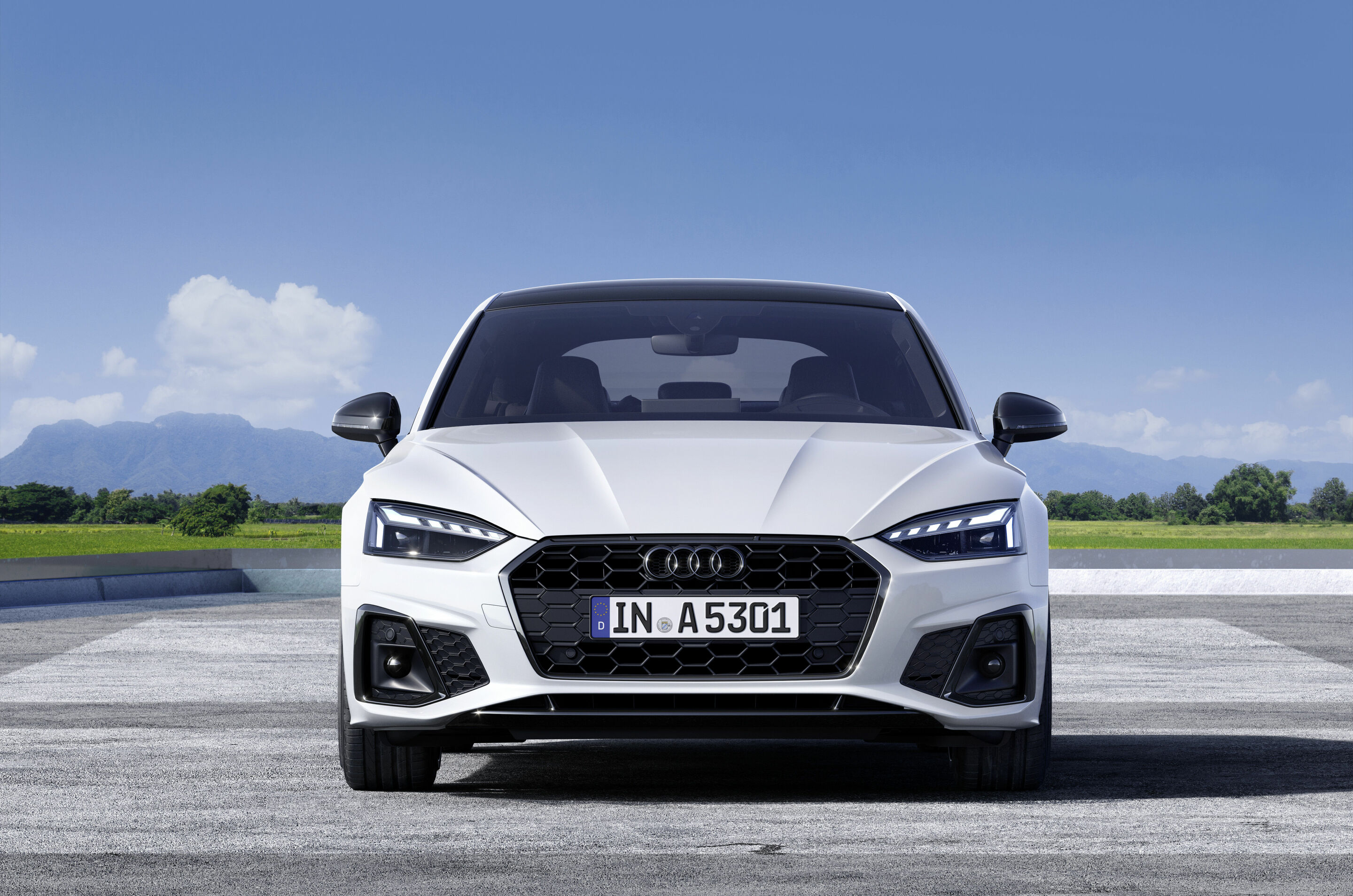 Audi A5 Sportback S line competition plus (2021) - Static photo;
Color: Glacier White Metallic