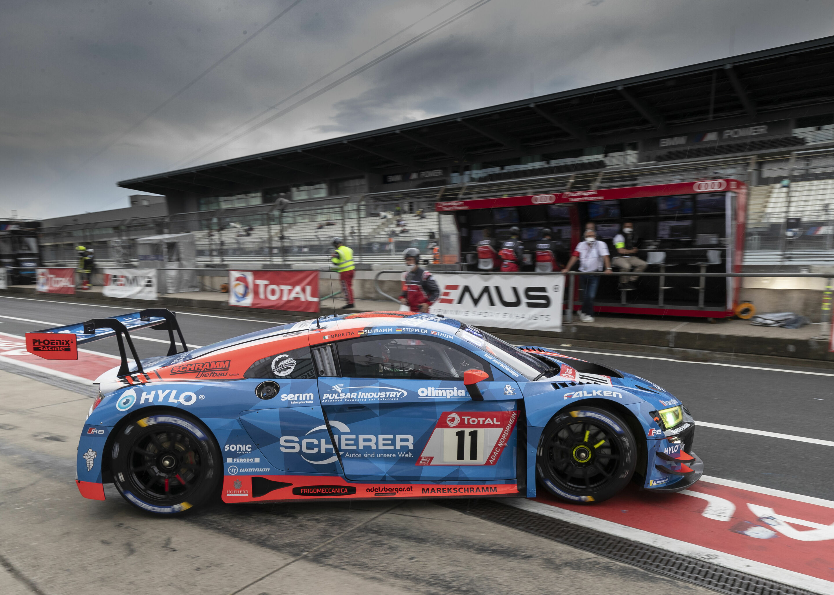 24h Nürburgring 2021 - Audi R8 LMS #11 (Phoenix Racing), Michele Beretta/Kim-Luis Schramm/Frank Stippler/Nicki Thiim