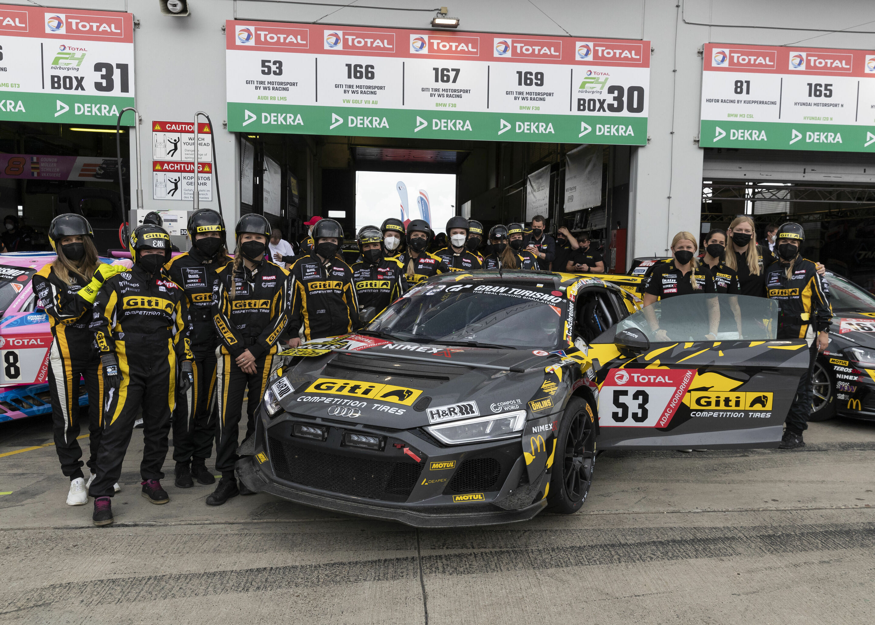 24h Nürburgring 2021 - Audi R8 LMS GT4 #53 (Giti Tire Motorsport by WS Racing), Pippa Mann/Célia Martin/Christina Nielsen/Carrie Schreiner