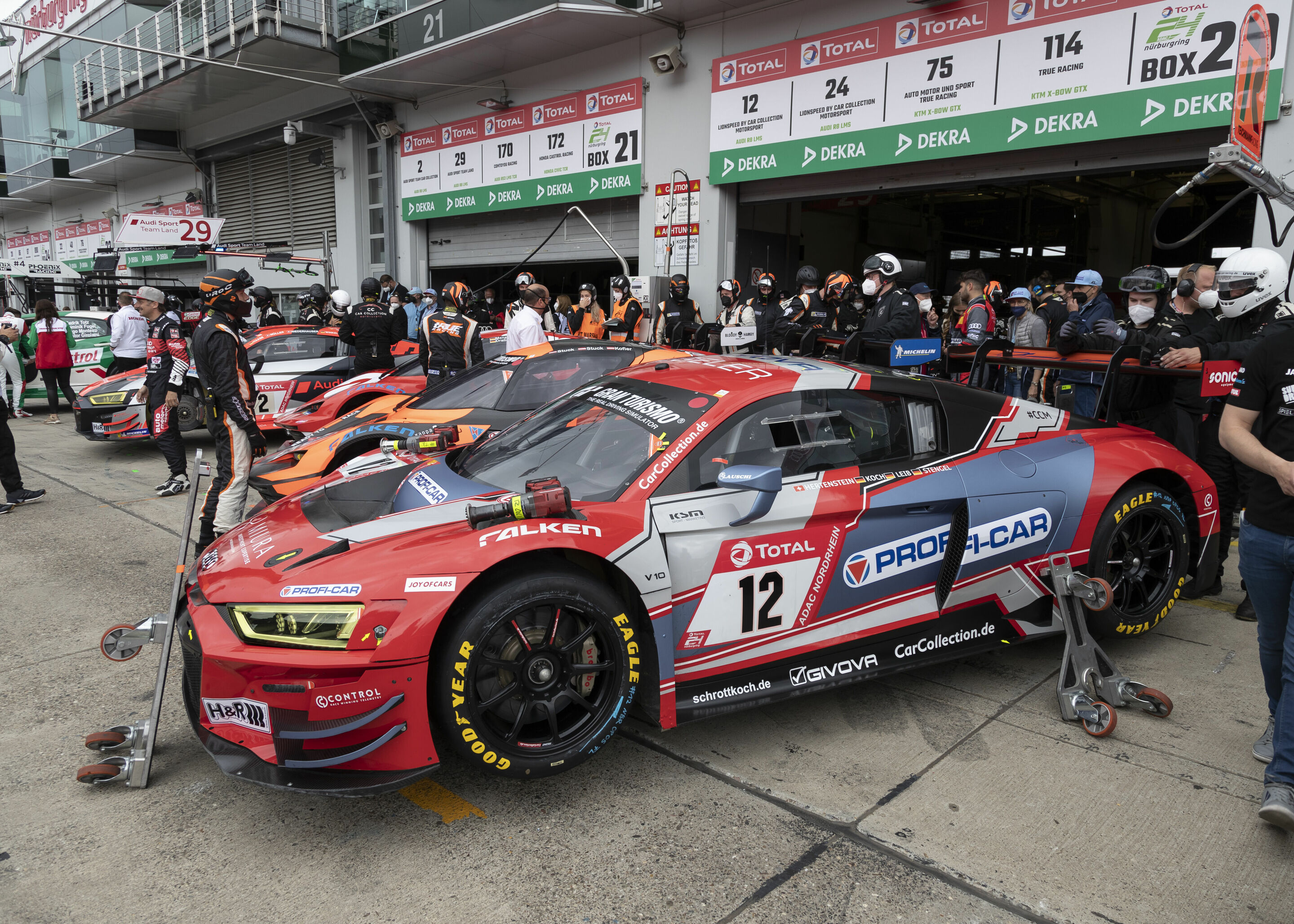 24h Nürburgring 2021 - Audi R8 LMS #12 (Lionspeed by Car Collection Motorsport), Jean-Louis Hertenstein/Klaus Koch/Fidel Leib/Johannes Stengel