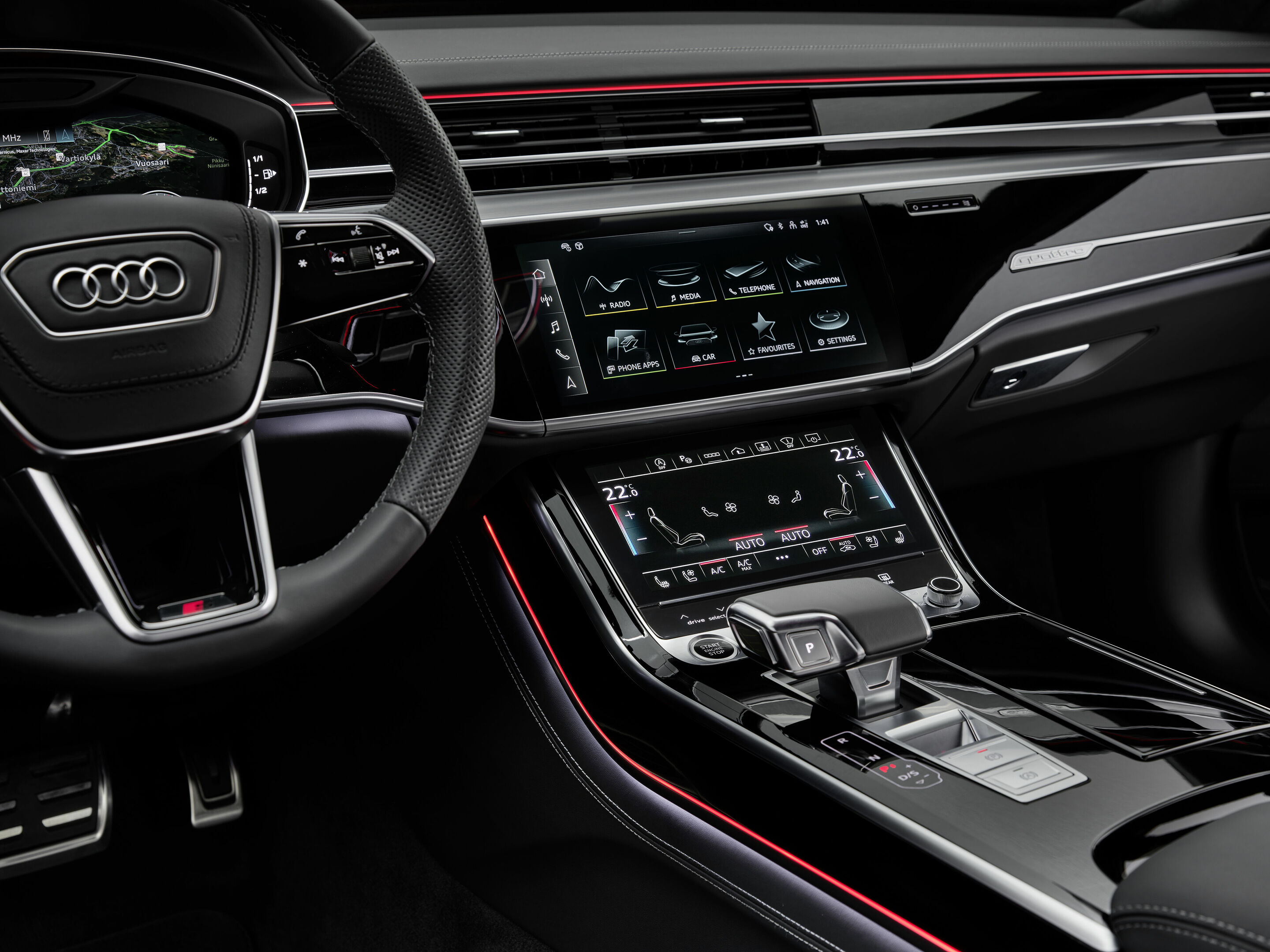 Audi A8 - Detail;
Color: Plasma blue