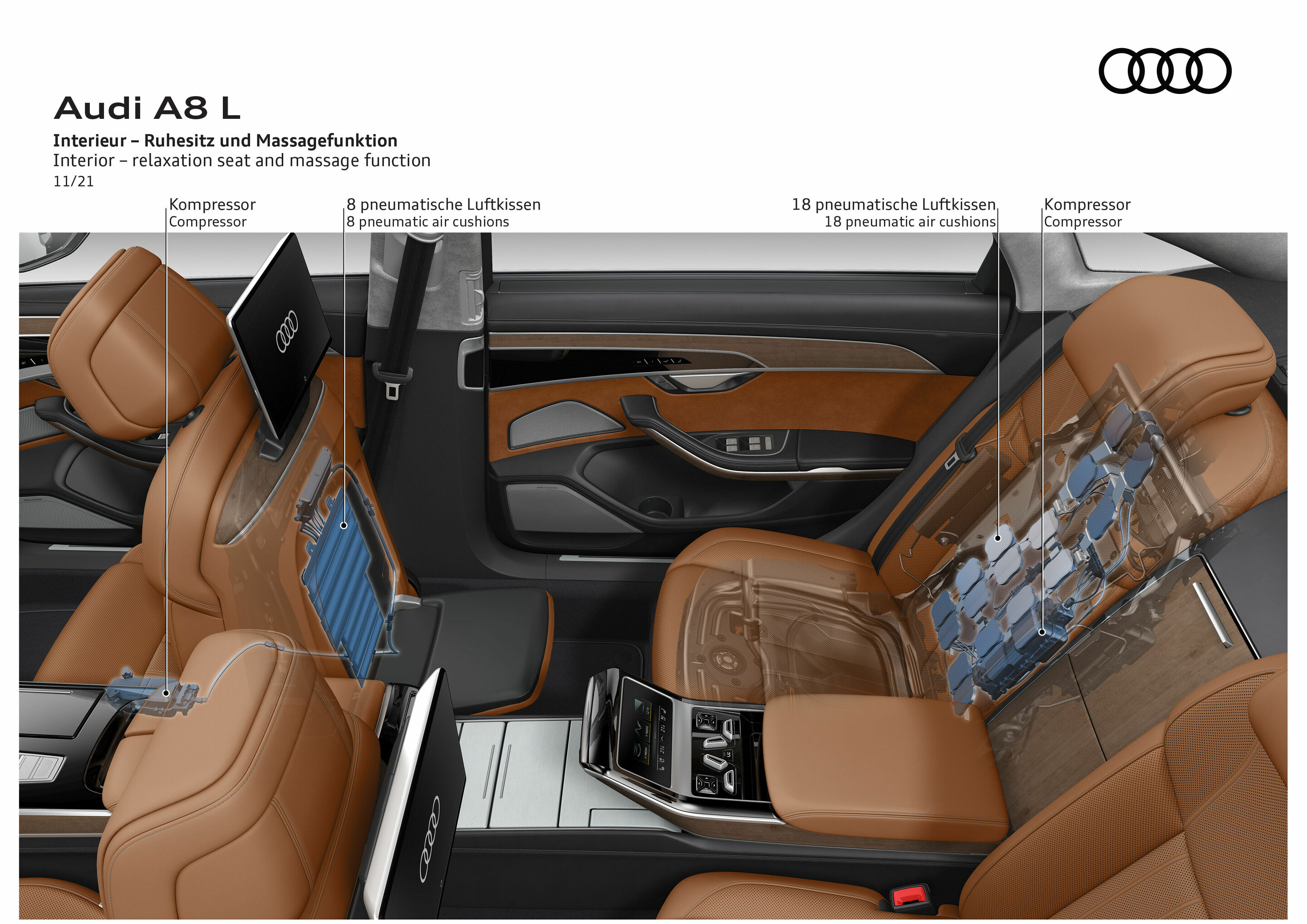 Illustration - Audi A8 L - Interior - relaxation seat and massage function