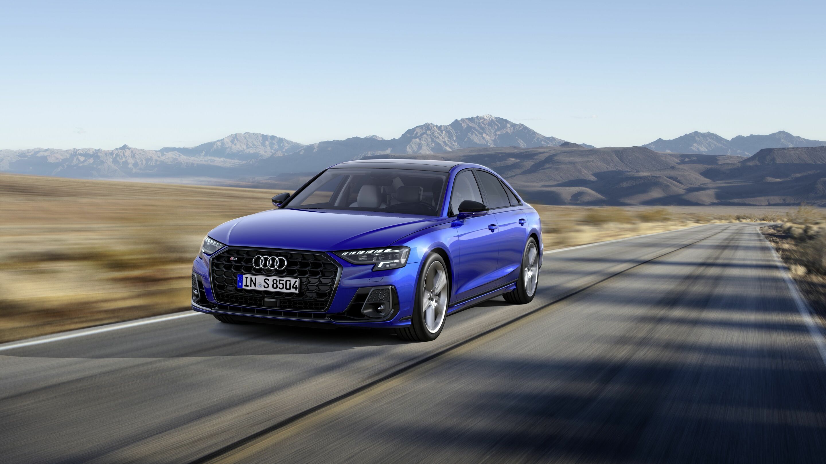 Audi S8 - Dynamic photo;
Color: Ultra blue