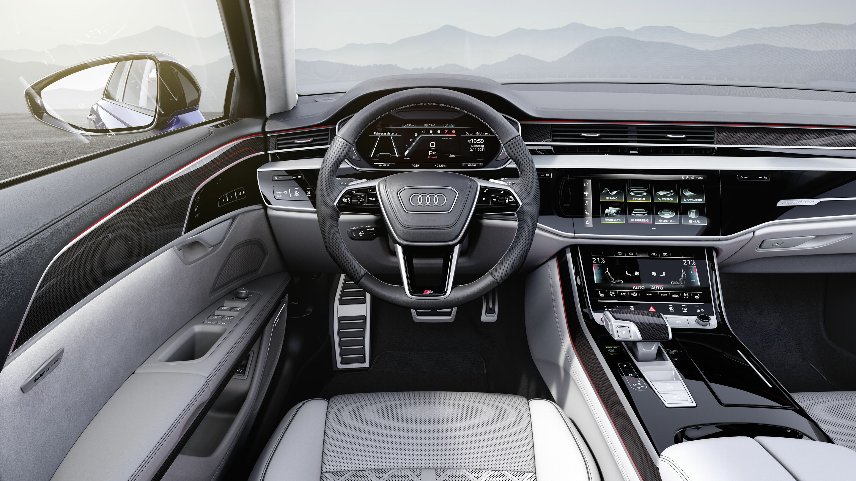 Audi S8 - Cockpit;
Farbe: Ultrablau