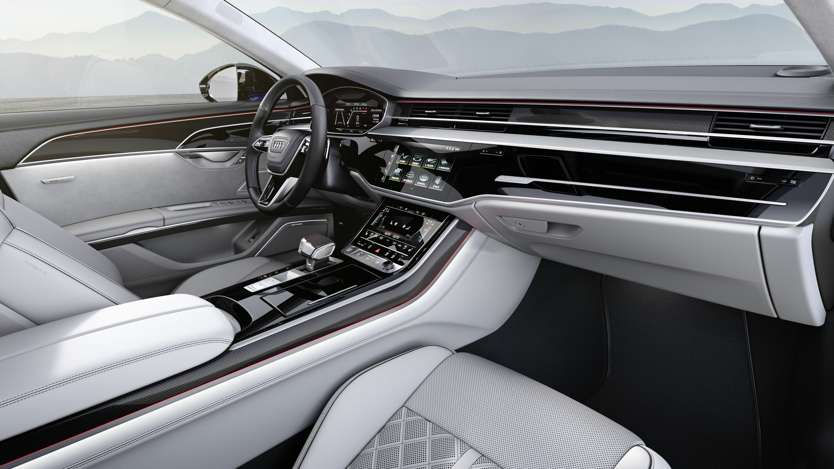Audi S8 - Interior;
Color: Ultra blue