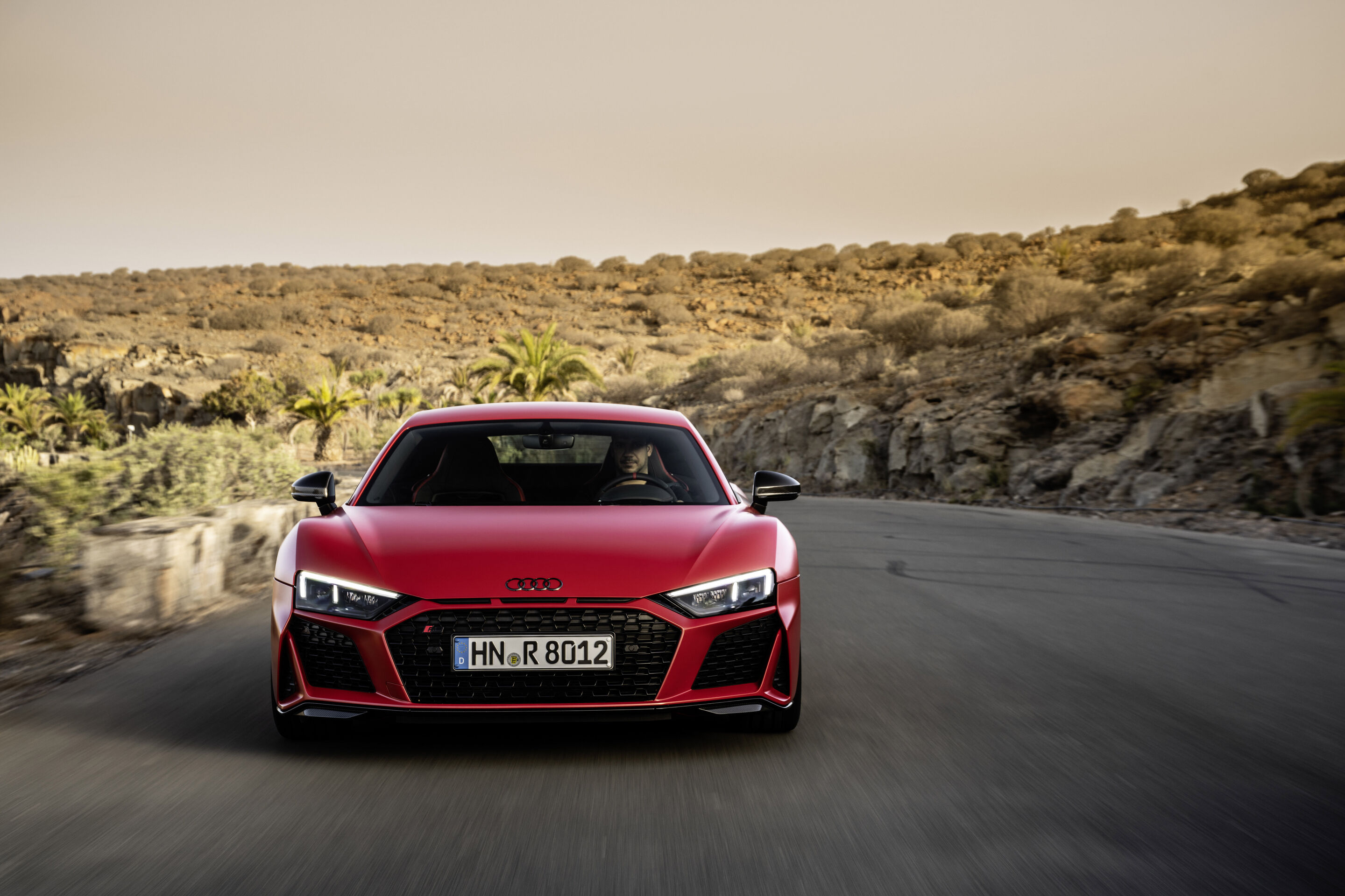 Audi R8 Coupé V10 performance RWD (until 2024) - Dynamic photo;
Colour: Tango red
