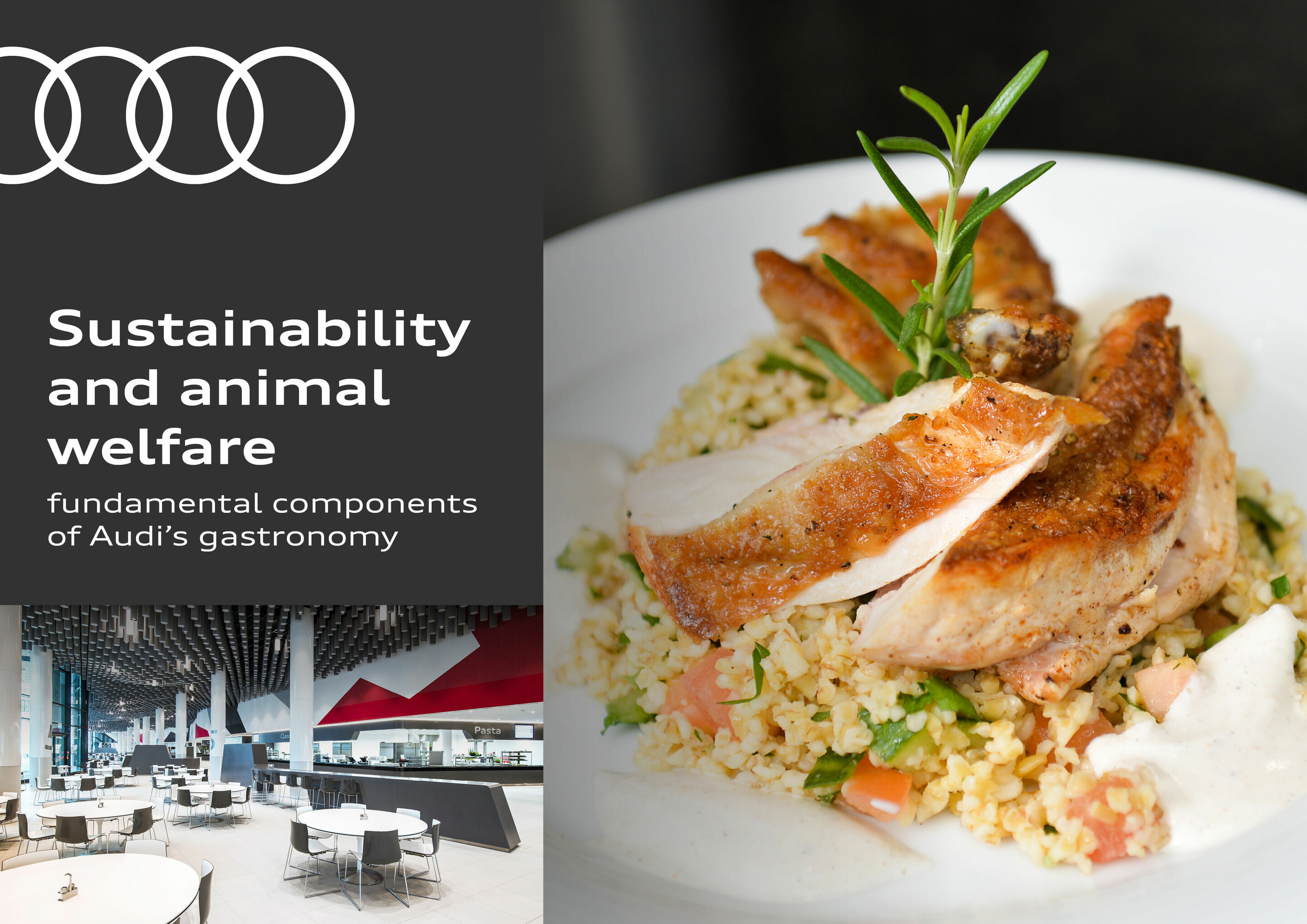 Sustainability and animal welfare as fundamental components of Audi’s gastronomy service - Audi is the first auto manufacturer to join the European Chicken Commitment. This means that starting no later than 2026, Audi is committing to buying only chicken...