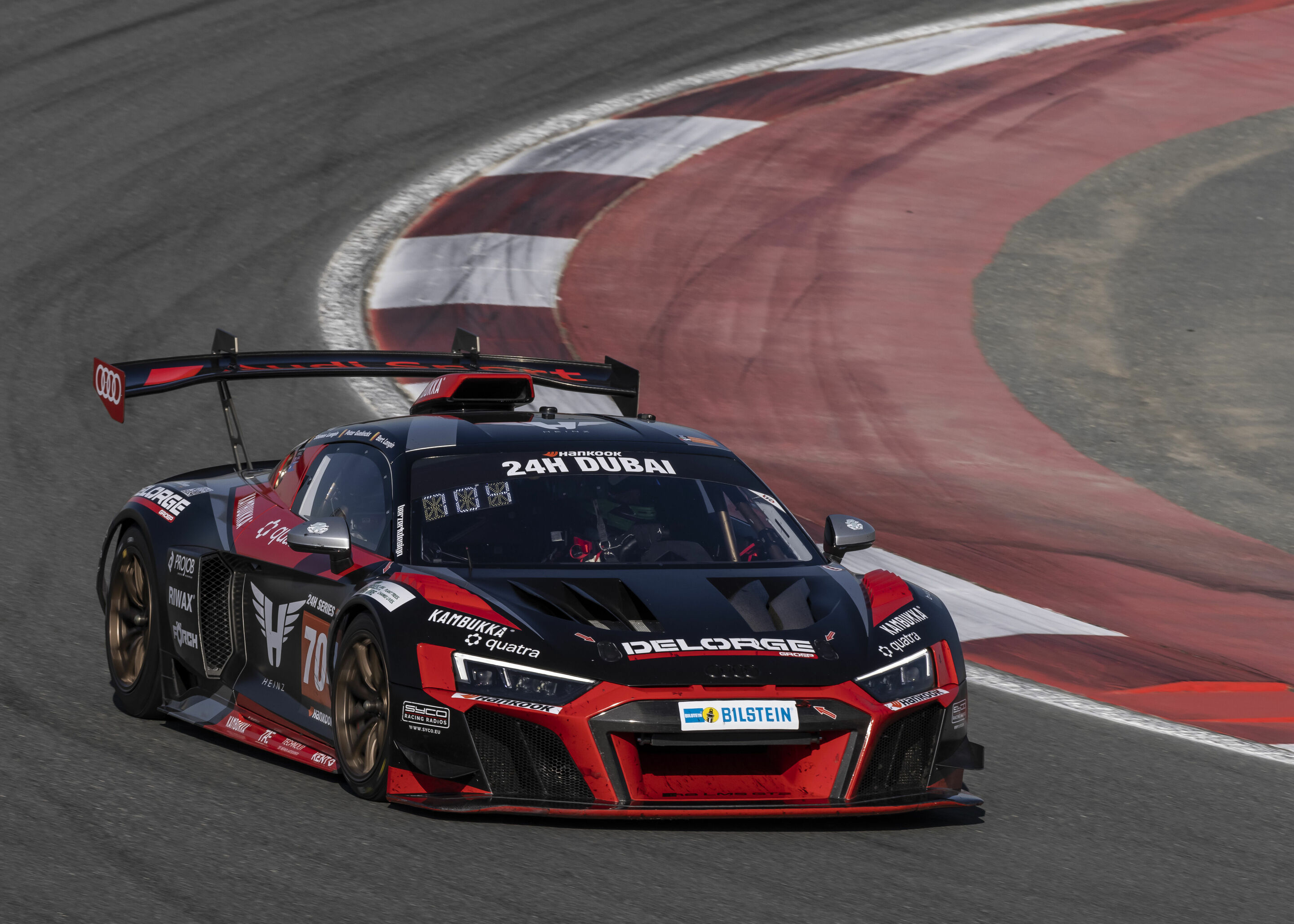 24h Dubai 2022 - Audi R8 LMS GT2 #704 (PK Carsport), Peter Guelinckx/Bert Longin/Stienes Longin/Stijn Lowette