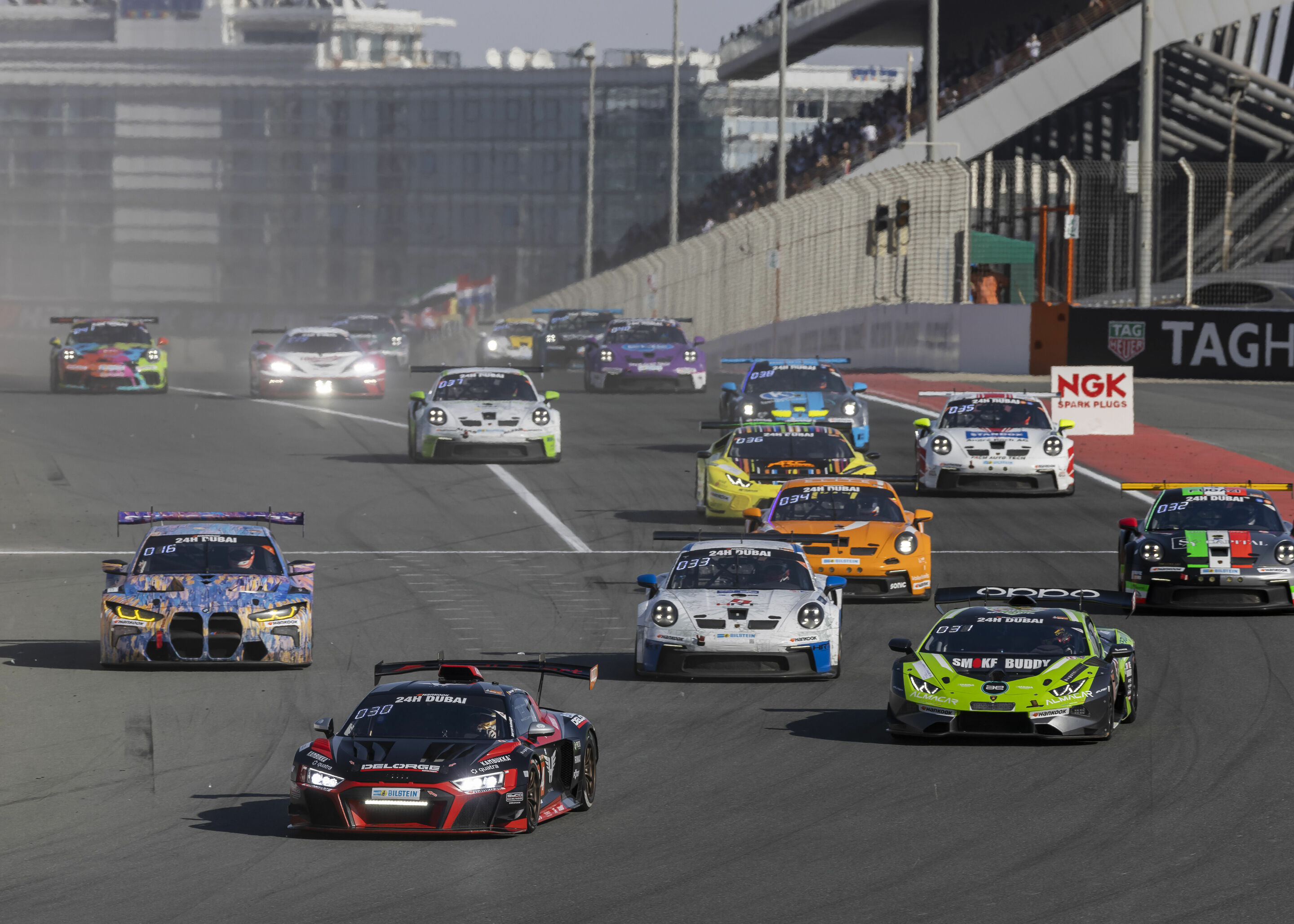 24h Dubai 2022 - Audi R8 LMS GT2 #704 (PK Carsport), Peter Guelinckx/Bert Longin/Stienes Longin/Stijn Lowette