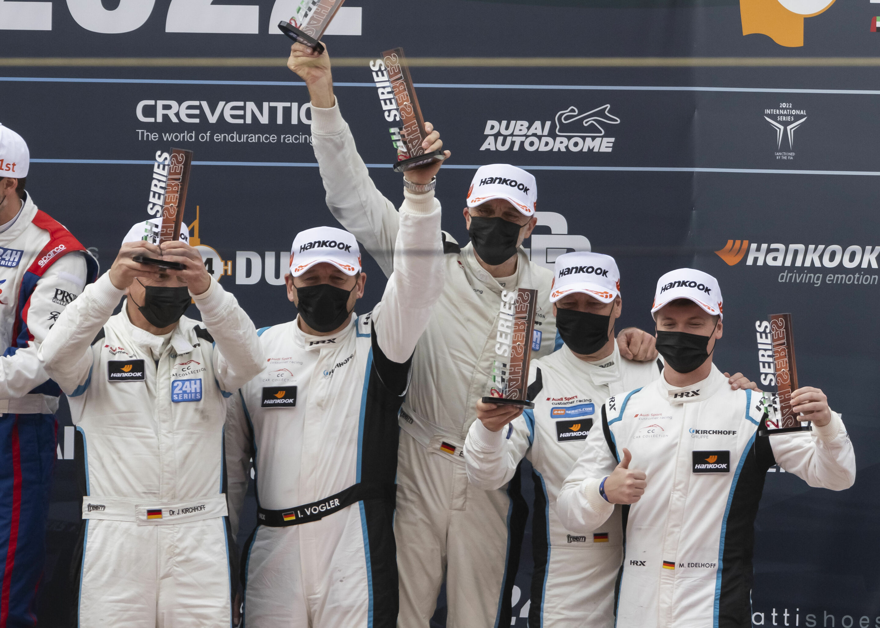 24h Dubai 2022 - Dr. Johannes Kirchhoff, Ingo Vogler, Elmar Grimm, Gustav Edelhoff, Max Edelhoff