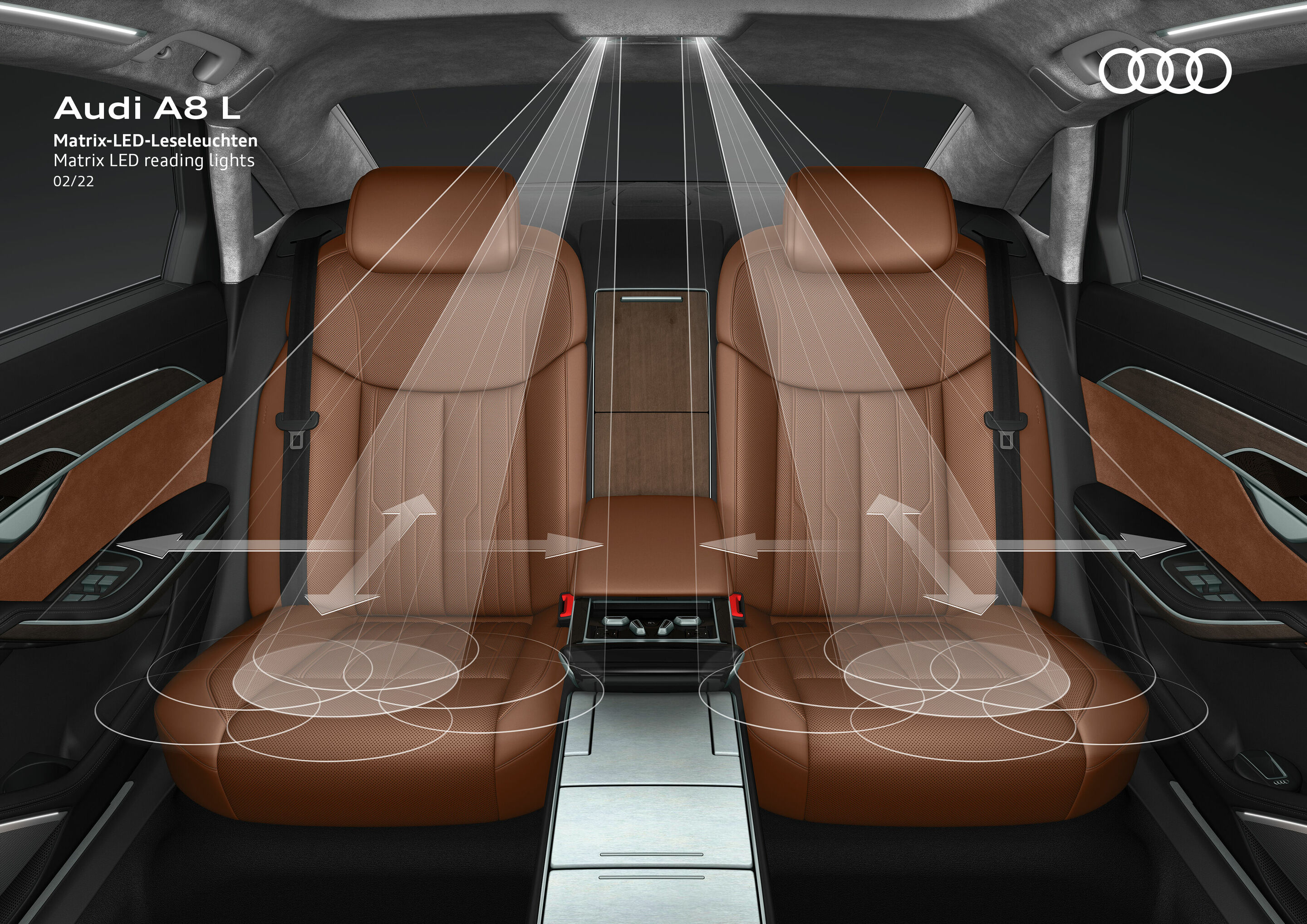 Illustration - Audi A8 L - Matrix LED reading lights
