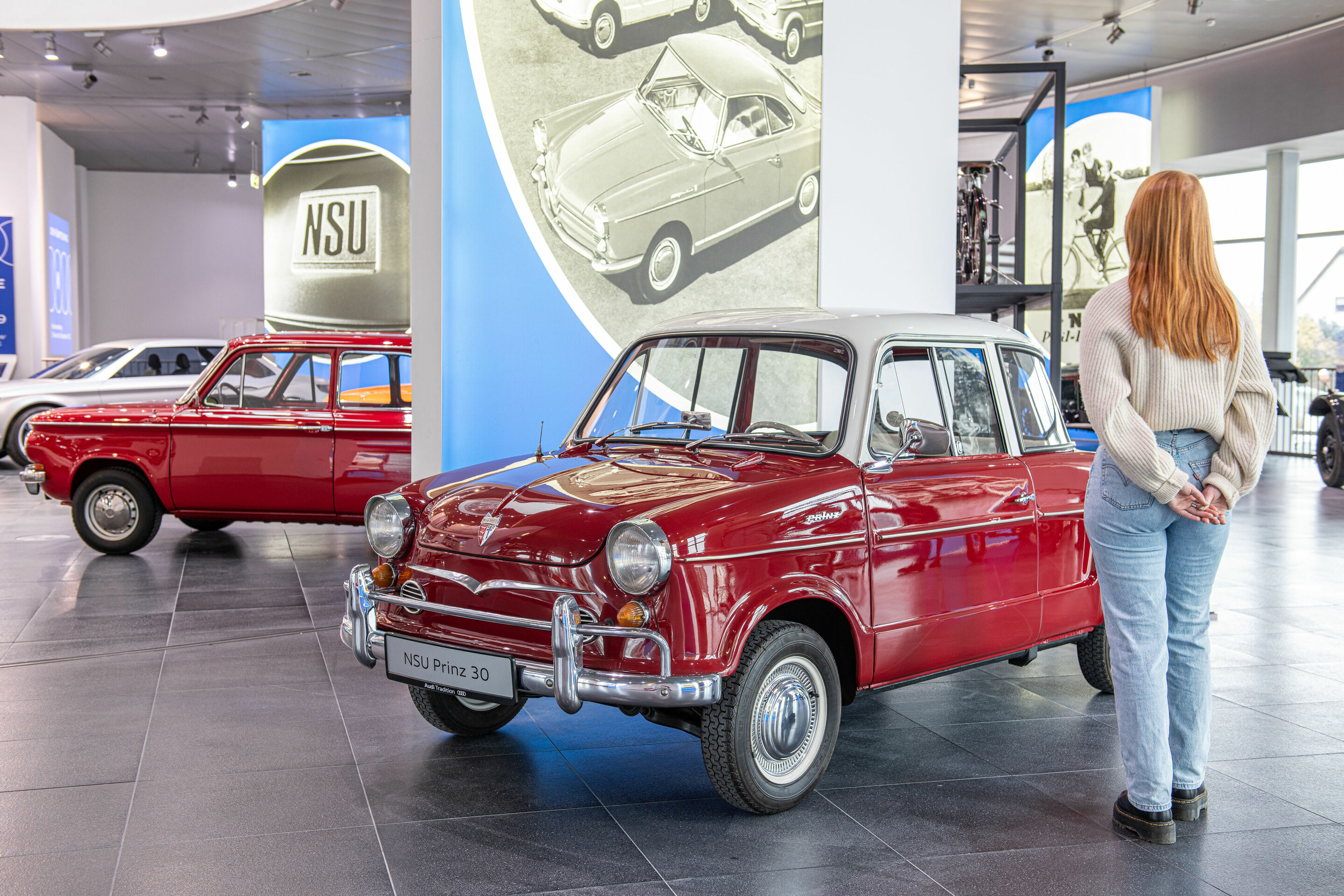 Off to the museum via app: Audi Tradition goes digital with its new special exhibition “Der fünfte Ring“ - Exhibit in the new special exhibition “Der fünfte Ring” at the Audi museum mobile: NSU Prinz 30.