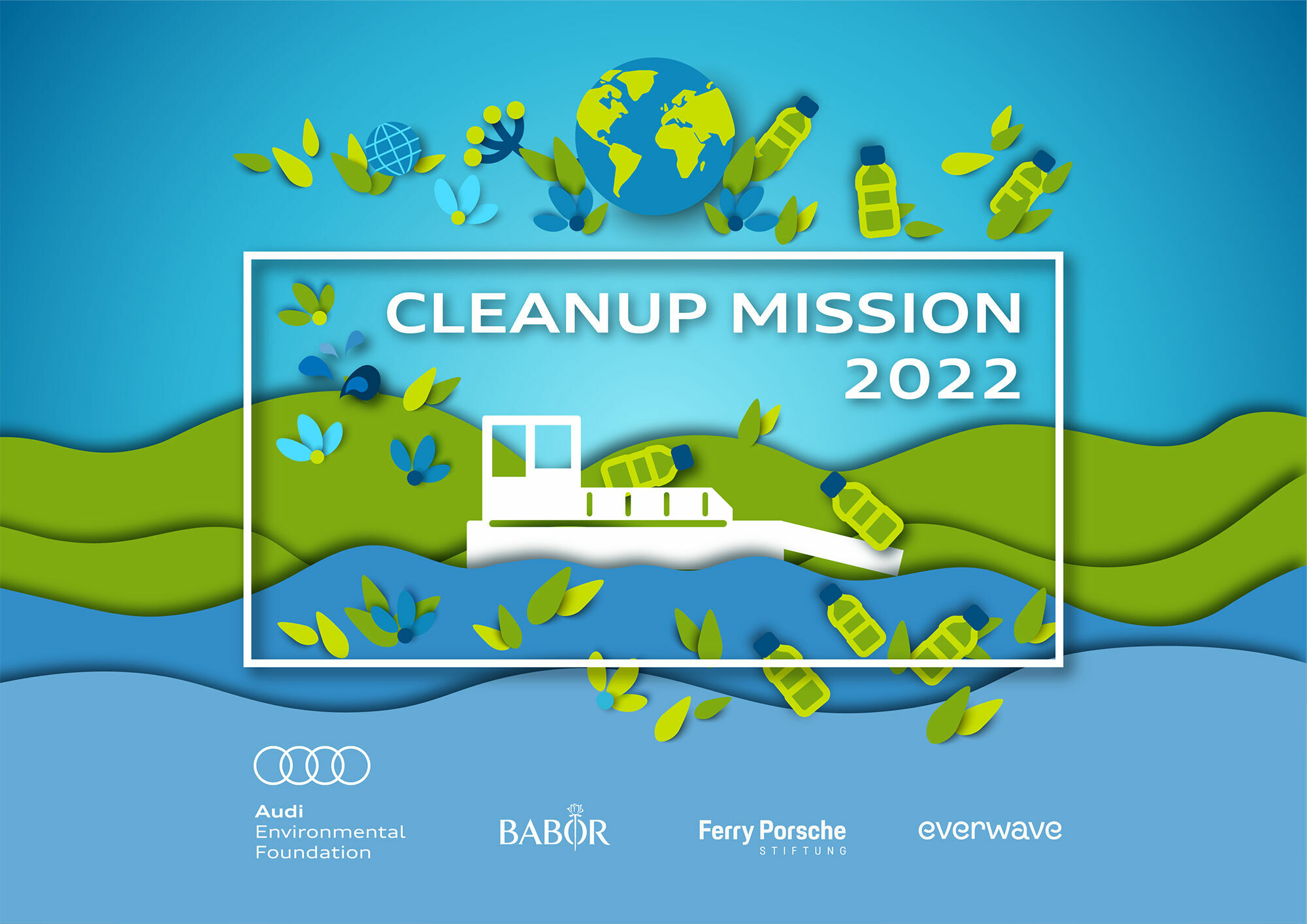 Infographic - For a cleaner Danube: four strong partners start cleanup in Romania - Audi Environmental Foundation, BABOR, Ferry Porsche Foundation, and the green startup everwave are joining forces to rid the Danube watershed of garbage