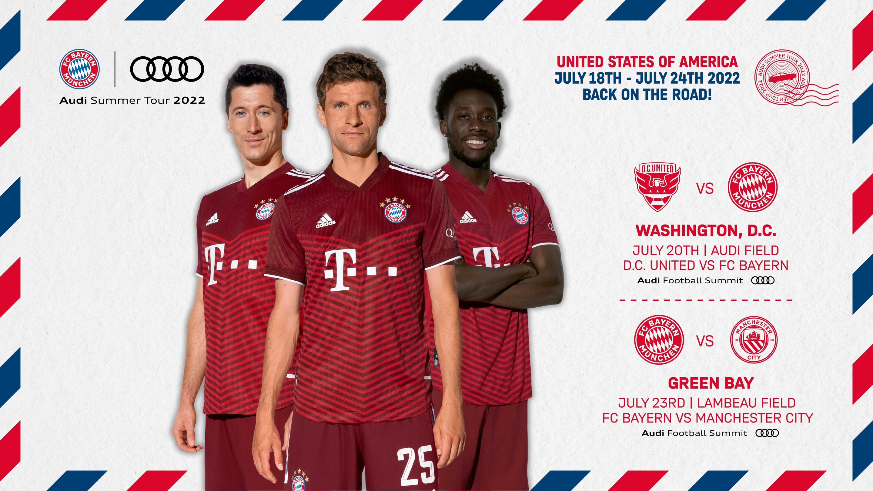 Audi Summer Tour - Endlich wieder unterwegs: Audi geht mit dem FC Bayern München zum fünften Mal auf Summer Tour in die USA