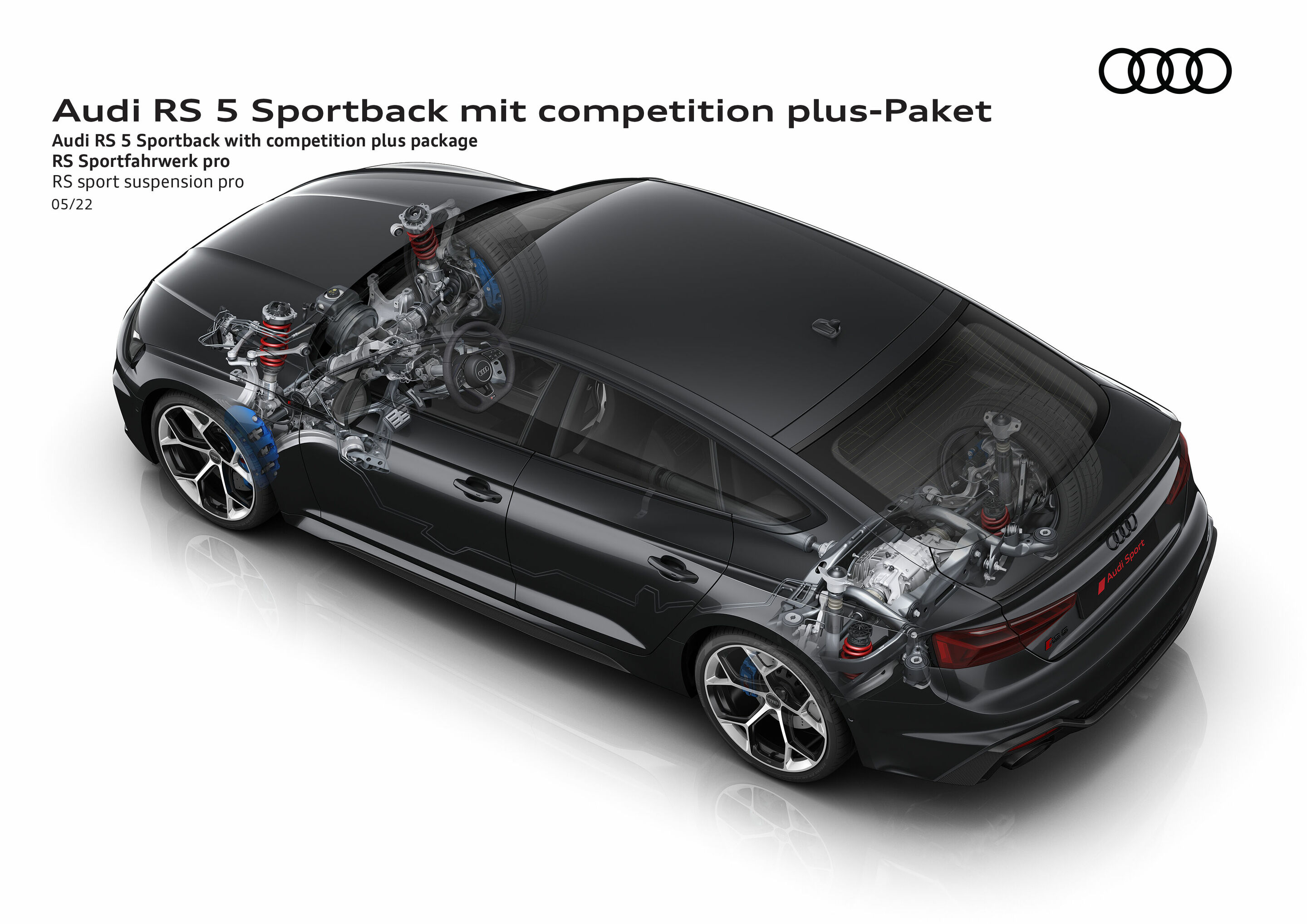 Illustration - Audi RS 5 Sportback mit competition plus-Paket - RS Sportfahrwerk pro