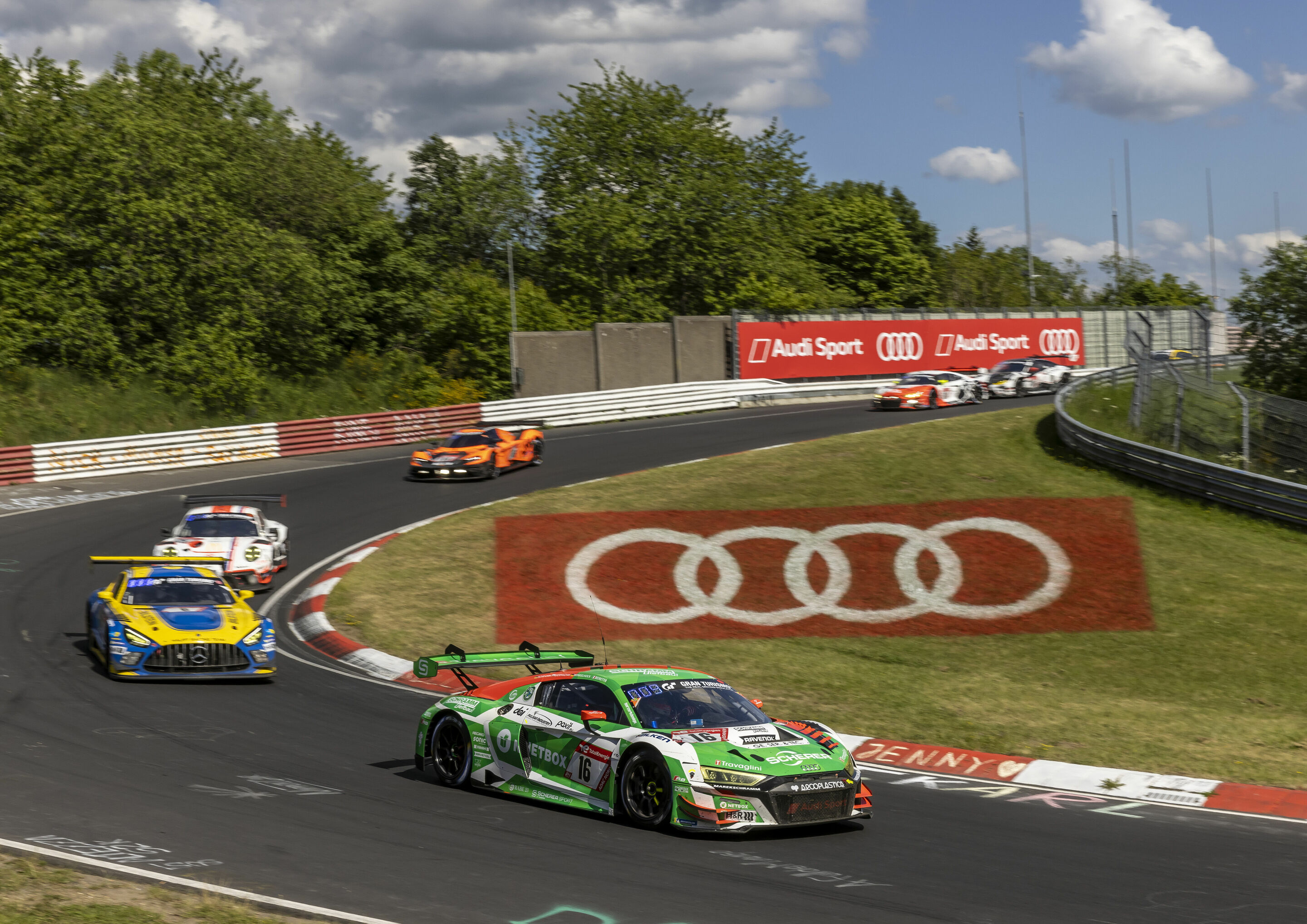 24h Nürburgring 2022 - Audi R8 LMS #16 (Scherer Sport Team Phoenix), Michele Beretta/Kuba Giermaziak/Kim-Luis Schramm/Markus Winkelhock