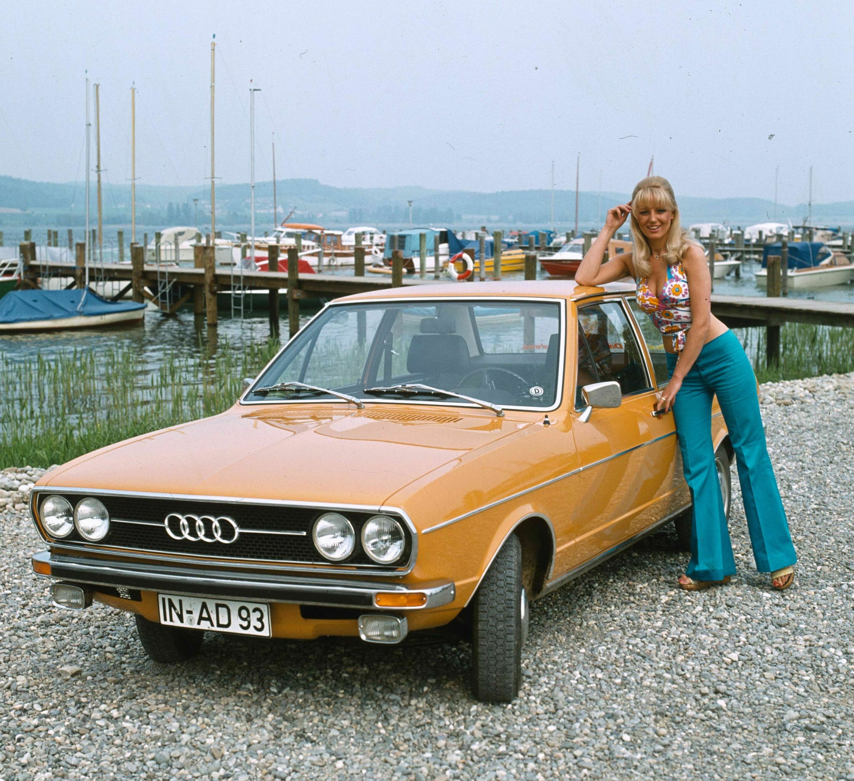Mit diesem Auto trifft Audi den Zeitgeist: erster Audi 80 vor 50 Jahren vorgestellt - Audi 80 GL, Modelljahr 1973 – historisches Werbemotiv