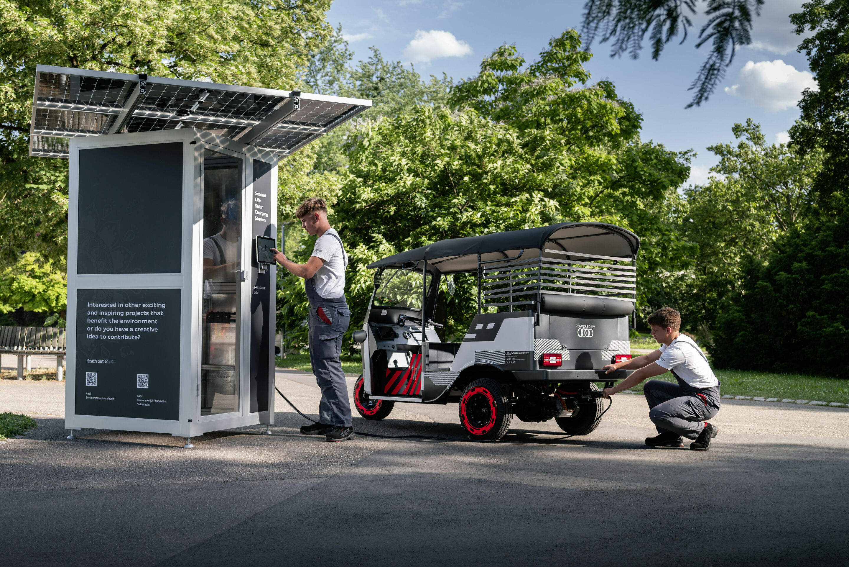 Second-Life-Anwendung: Audi e-tron Batteriemodule elektrifizieren Rikschas in Indien - Zweites Leben für E-Auto-Batterien: Das deutsch-indische Start-up Nunam bringt drei elektrische Rikschas auf Indiens Straßen. Sie werden mit gebrauchten Batterien aus...