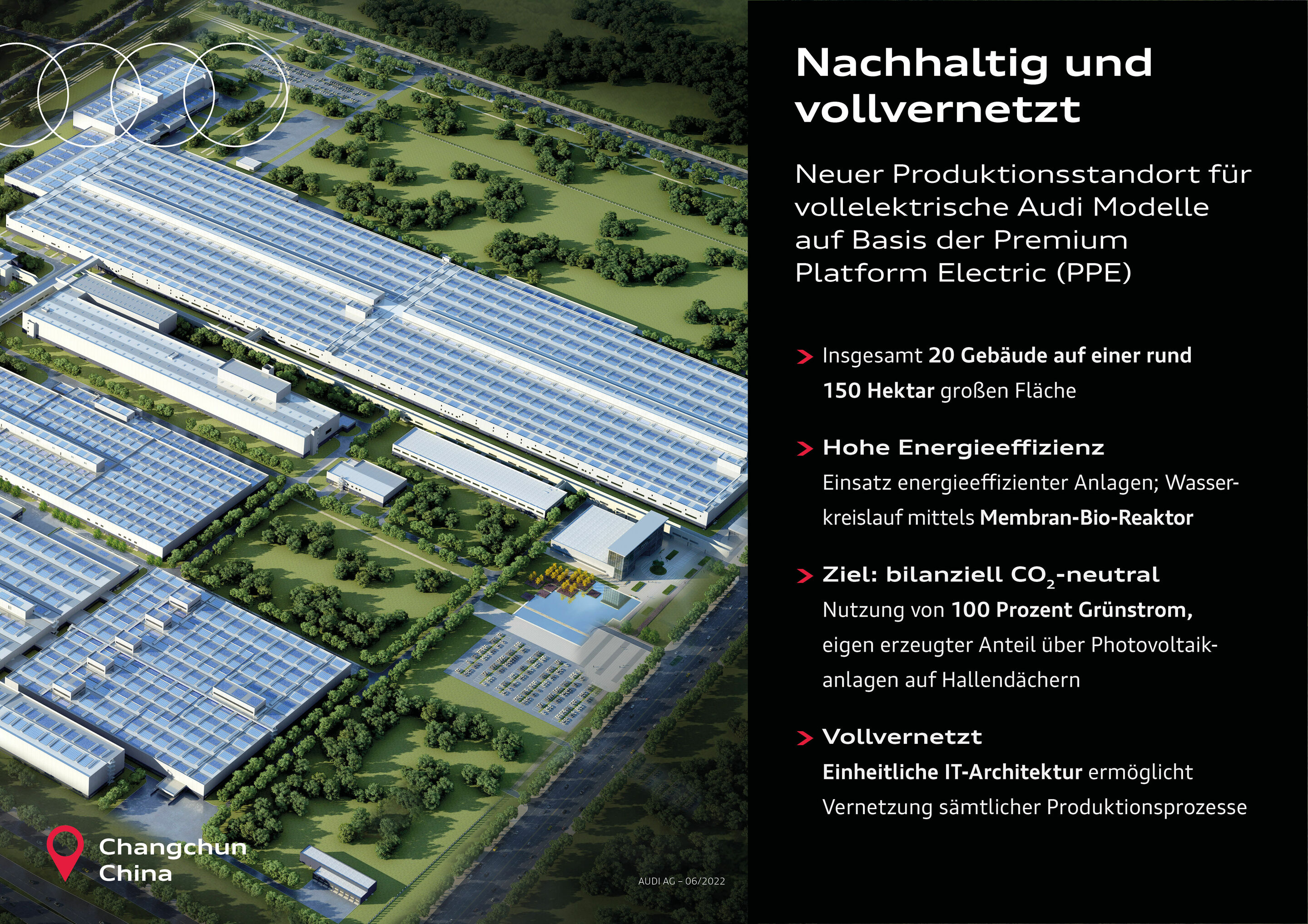 Nachhaltig und voll vernetzt - Neuer Produktionsstandort für vollelektrische Audi Modelle auf Basis der Premium Platform Electric (PPE)