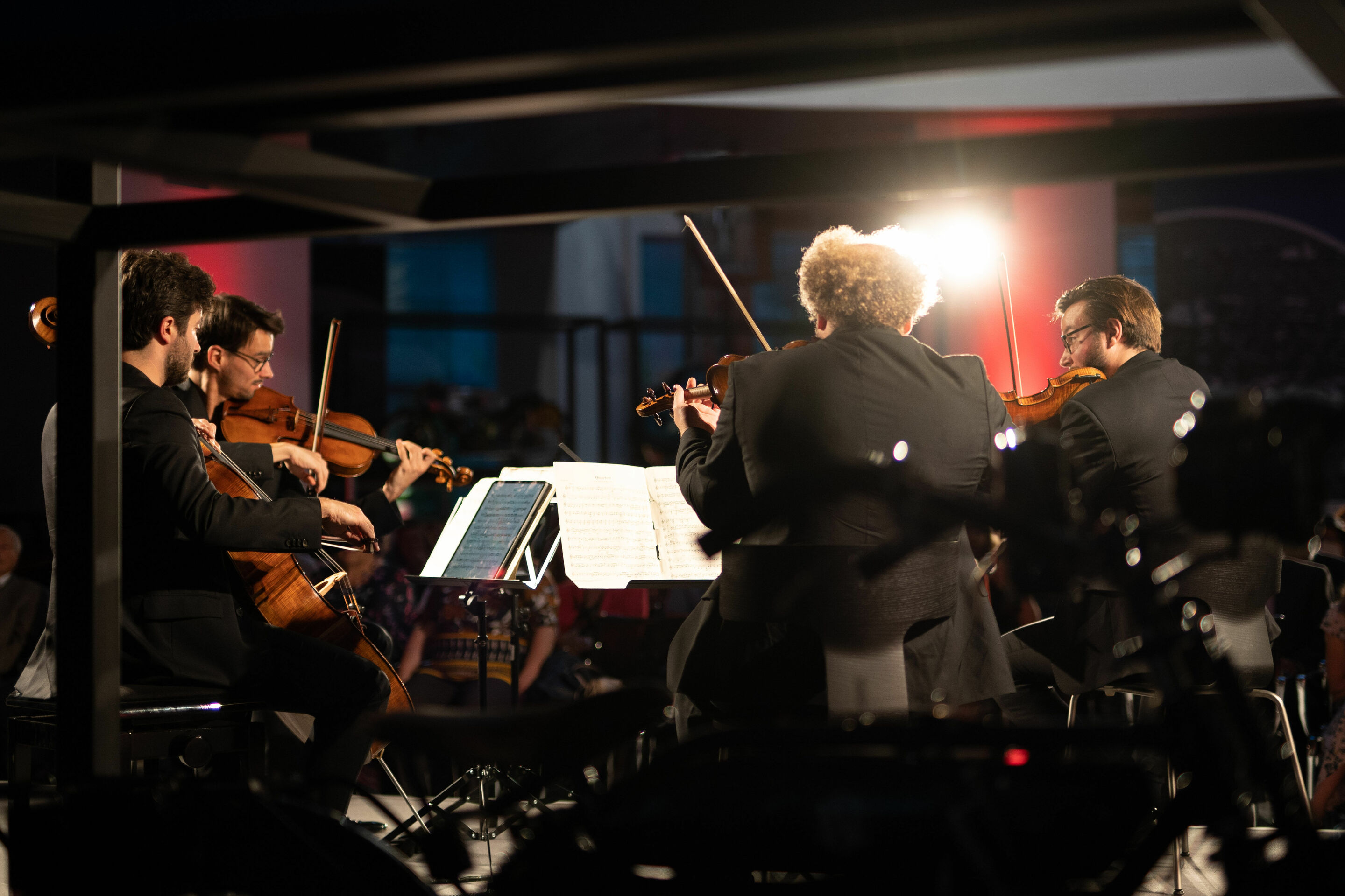 Audi Sommerkonzerte 2022 - Stradivari-Legenden
Goldmund Quartett:
Florian Schötz (Violine)
Pinchas Adt (Violine)
Christoph Vandory (Viola)
Raphael Paratore (Violoncello)