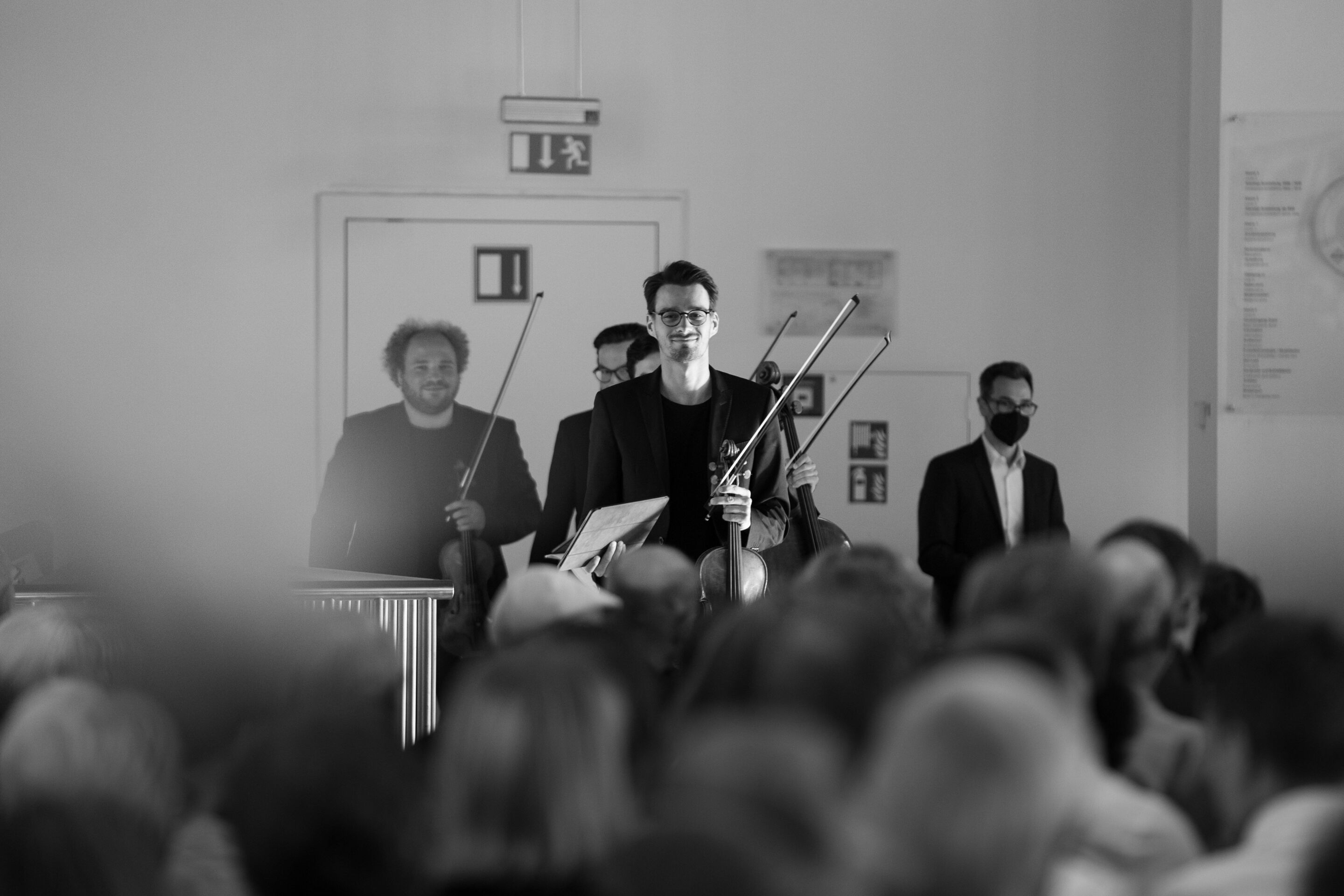 Audi Sommerkonzerte 2022 - Stradivari-Legenden
Goldmund Quartett:
Florian Schötz (Violine)
Pinchas Adt (Violine)
Christoph Vandory (Viola)
Raphael Paratore (Violoncello)