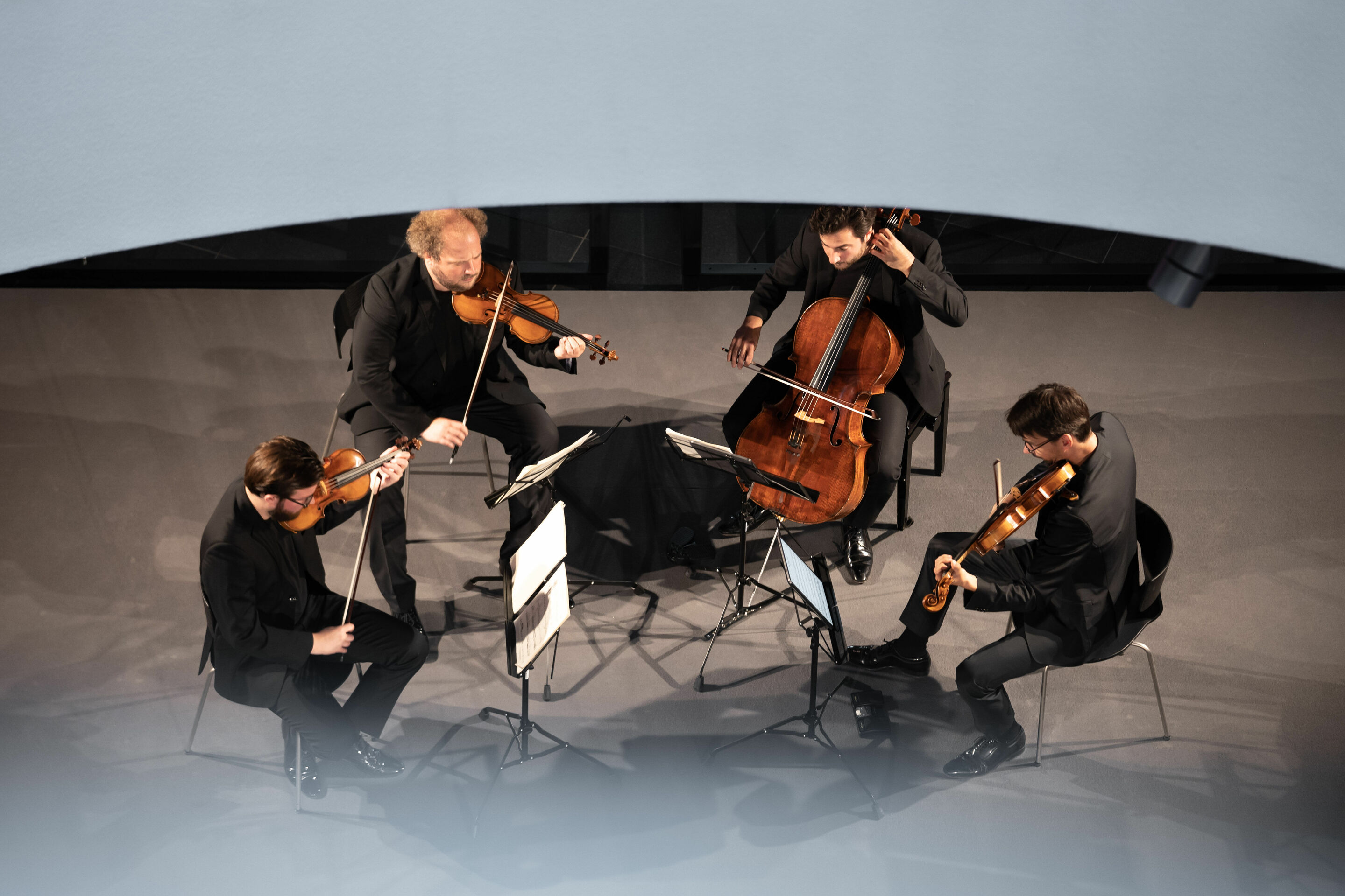 Audi Sommerkonzerte 2022 - Stradivari legends
Goldmund Quartett:
Florian Schötz (violin)
Pinchas Adt (violin)
Christoph Vandory (viola)
Raphael Paratore (cello)