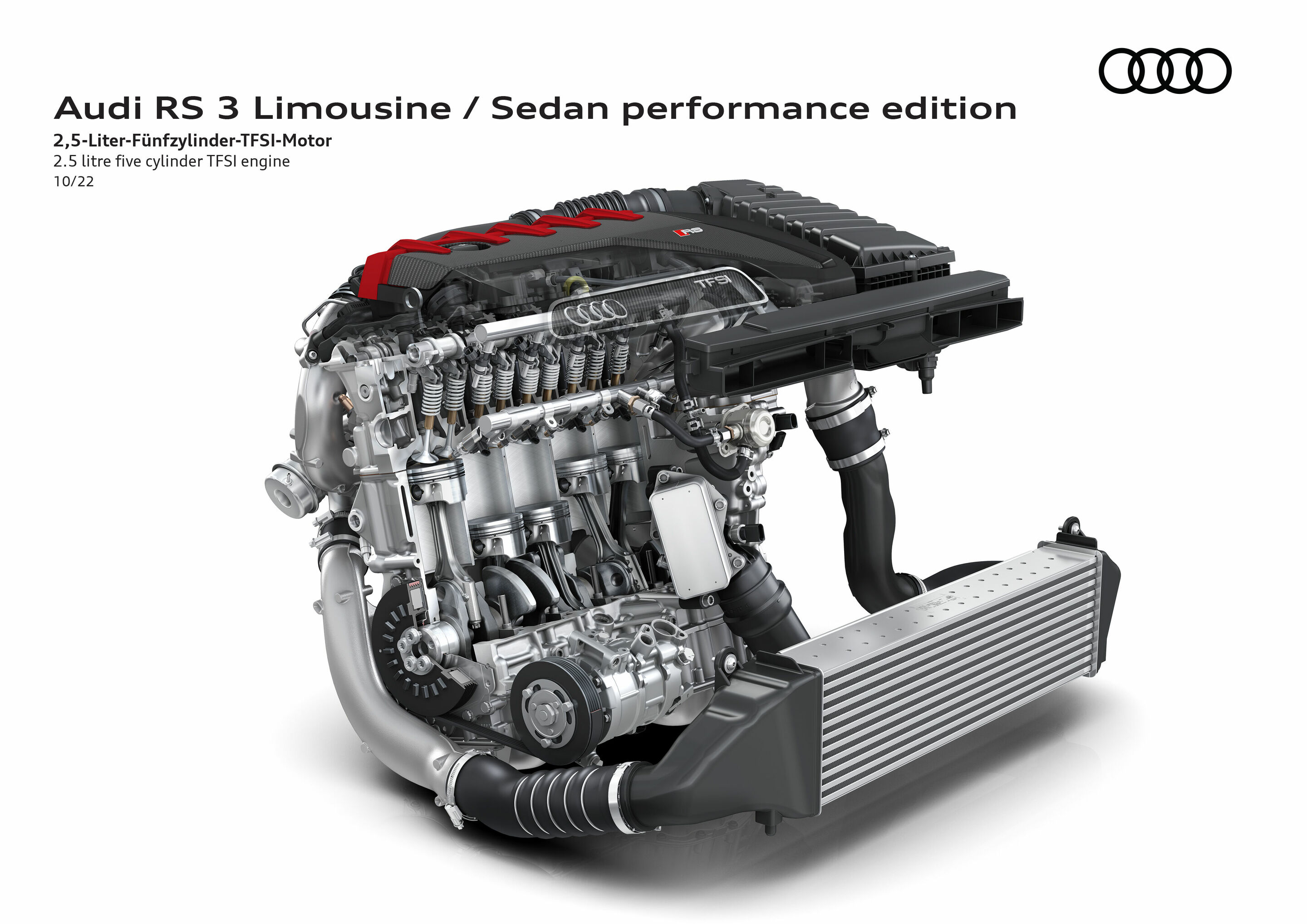 Illustration - Audi RS 3 Limousine performance edition - 2,5-Liter-Fünfzylinder-TFSI-Motor