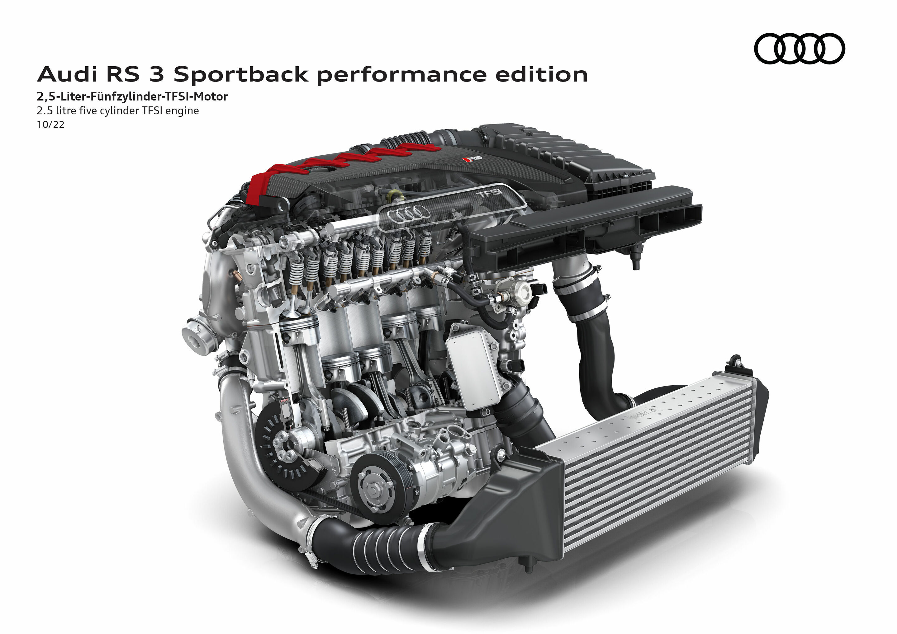 Illustration - Audi RS 3 Sportback performance edition - 2,5-Liter-Fünfzylinder-TFSI-Motor