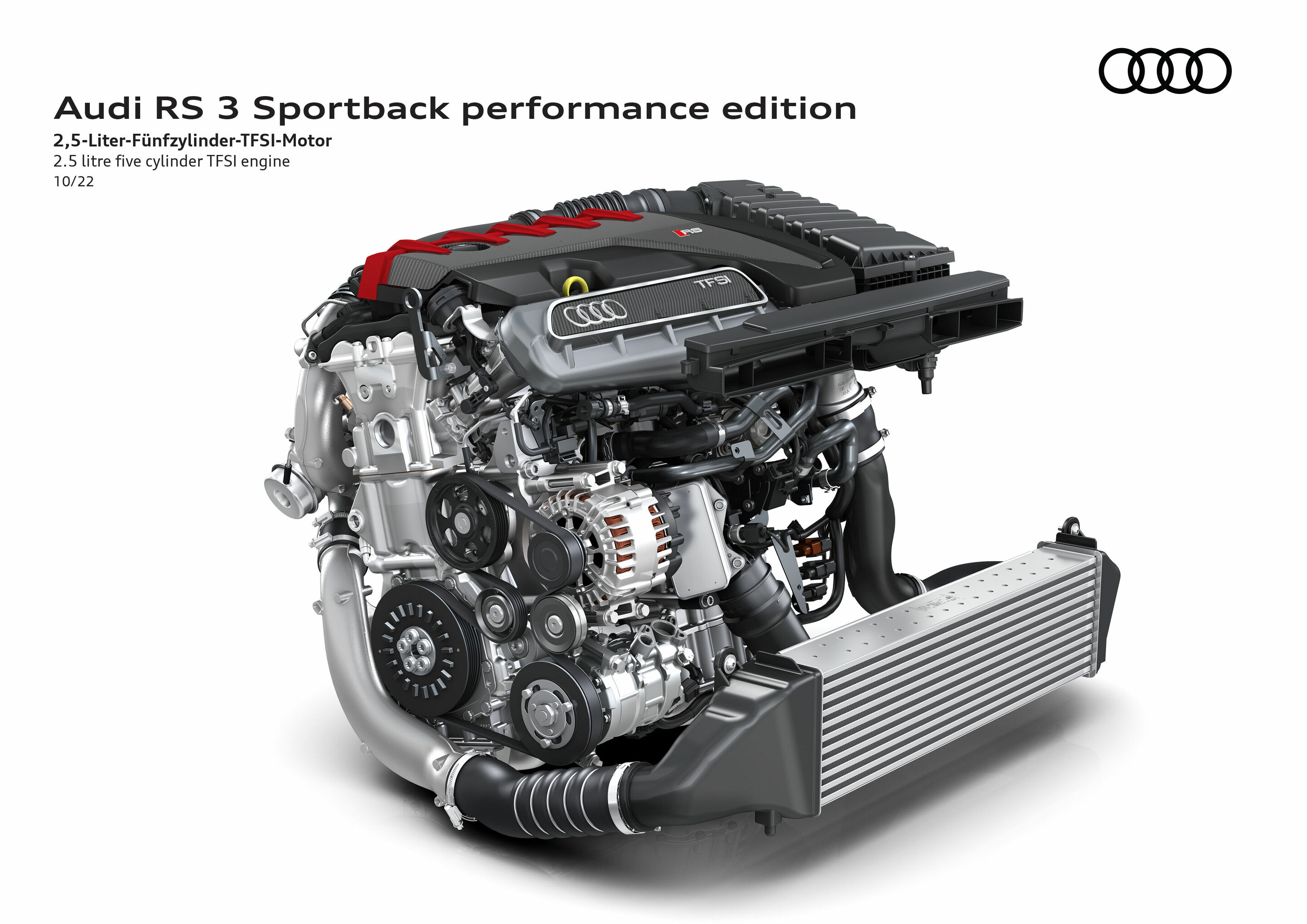 Illustration - Audi RS 3 Sportback performance edition - 2.5 litre five cylinder TFSI engine
