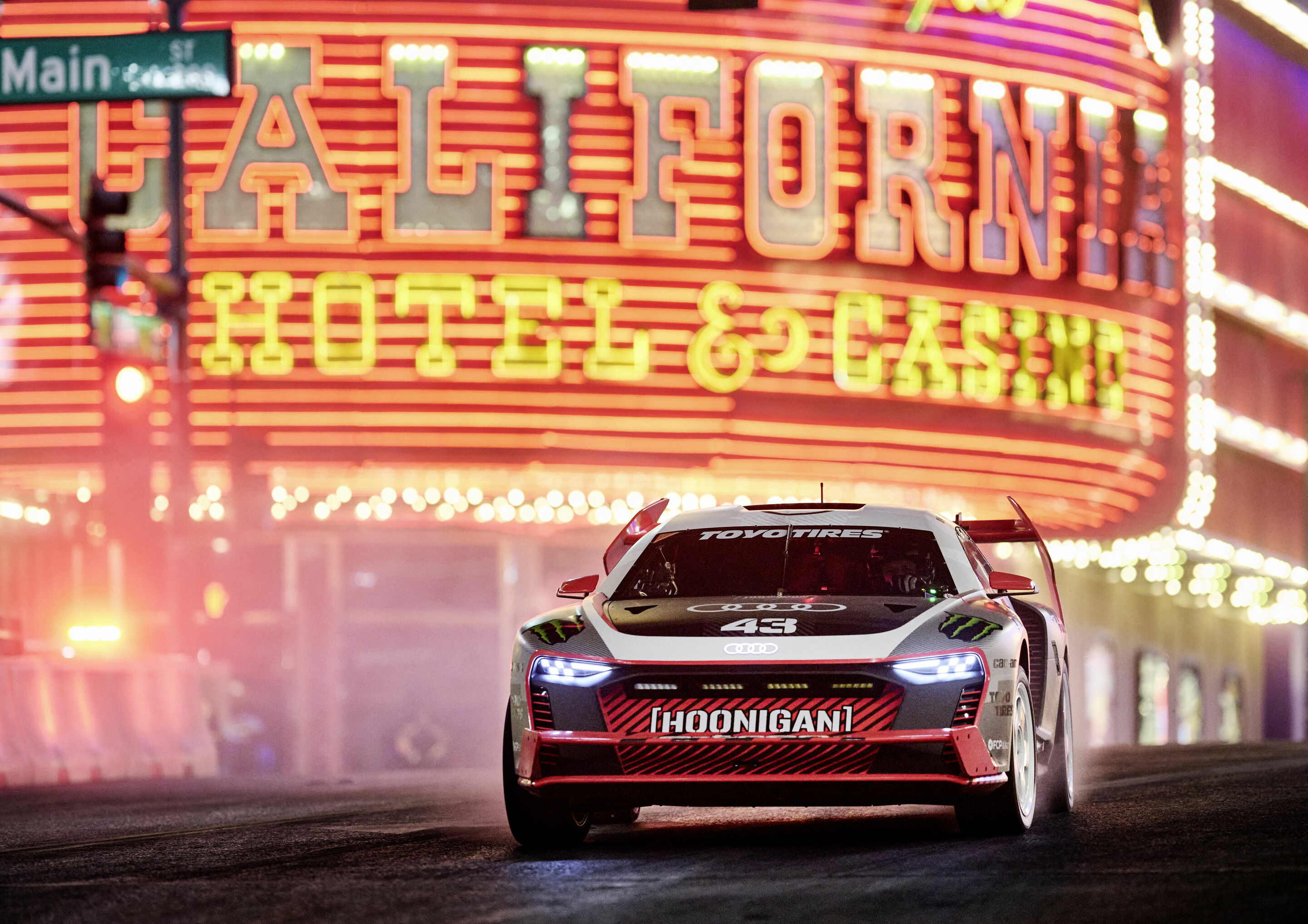 Ken Block and the Audi S1 Hoonitron electrify Las Vegas - Audi S1 e-tron quattro Hoonigan