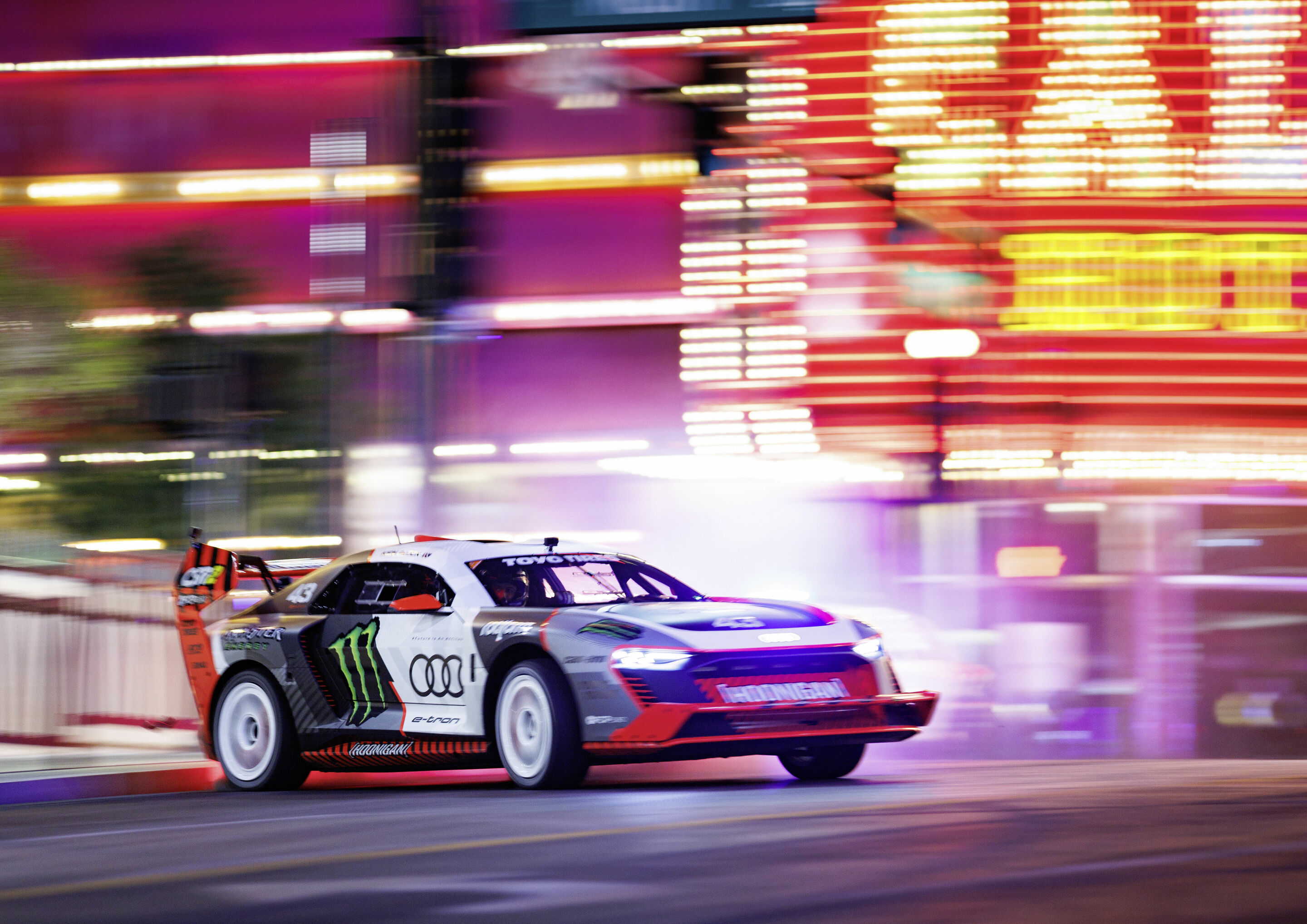 Ken Block and the Audi S1 Hoonitron electrify Las Vegas - Audi S1 e-tron quattro Hoonigan