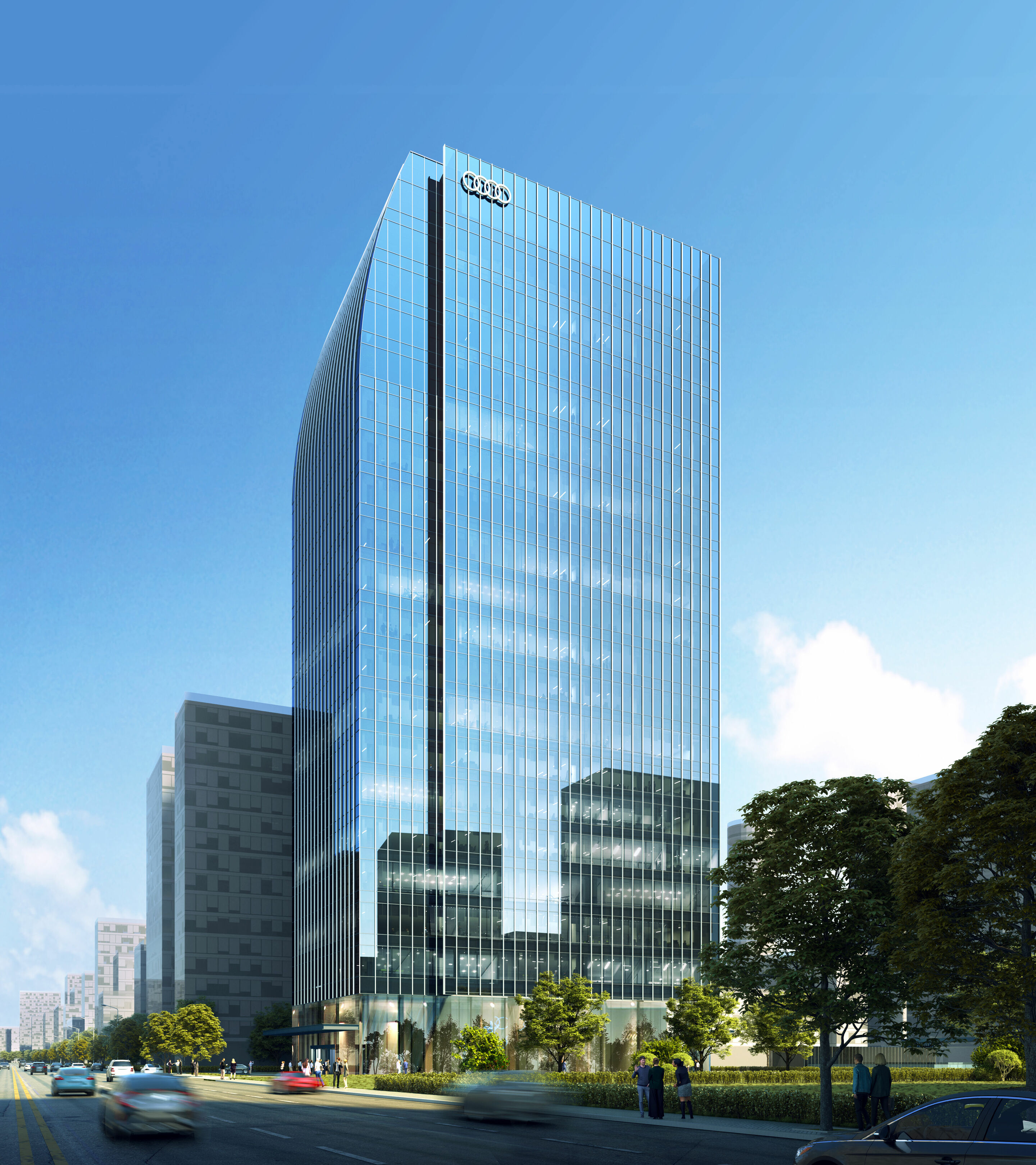 Audi treibt Entwicklung in China mit neuem  R&D-Center in Peking voran - Das Audi China Building: Neue Heimat des R&D-Centers in Peking. (Rendering)