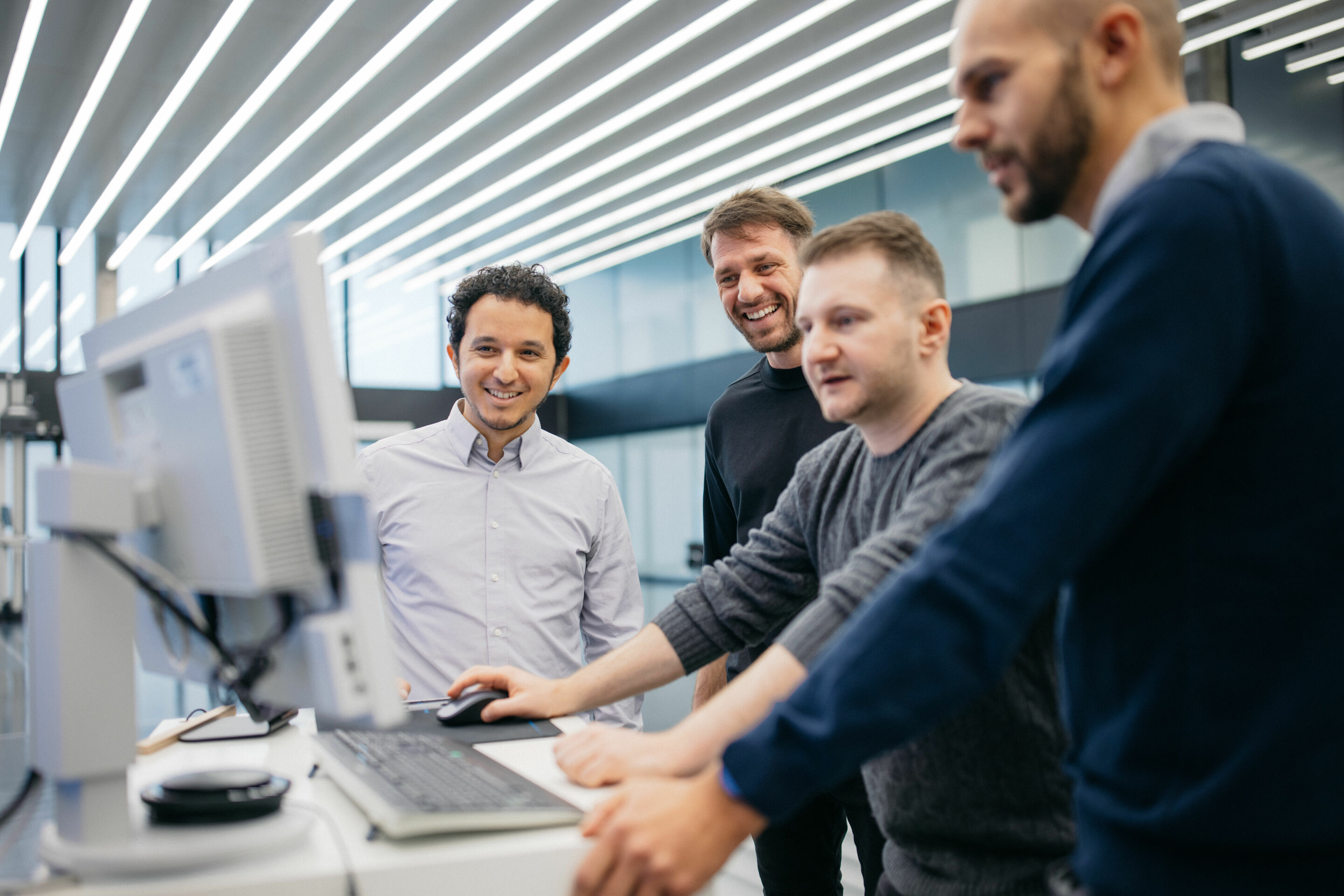FelGAN – AI meets design - FelGAN was jointly developed by Audi’s enterprise IT and the Audi design team. Pictured from left to right: Daniele Sirigatti, Stefan Leunissen, Vladislav Rosov, and Sebastian Herbst.