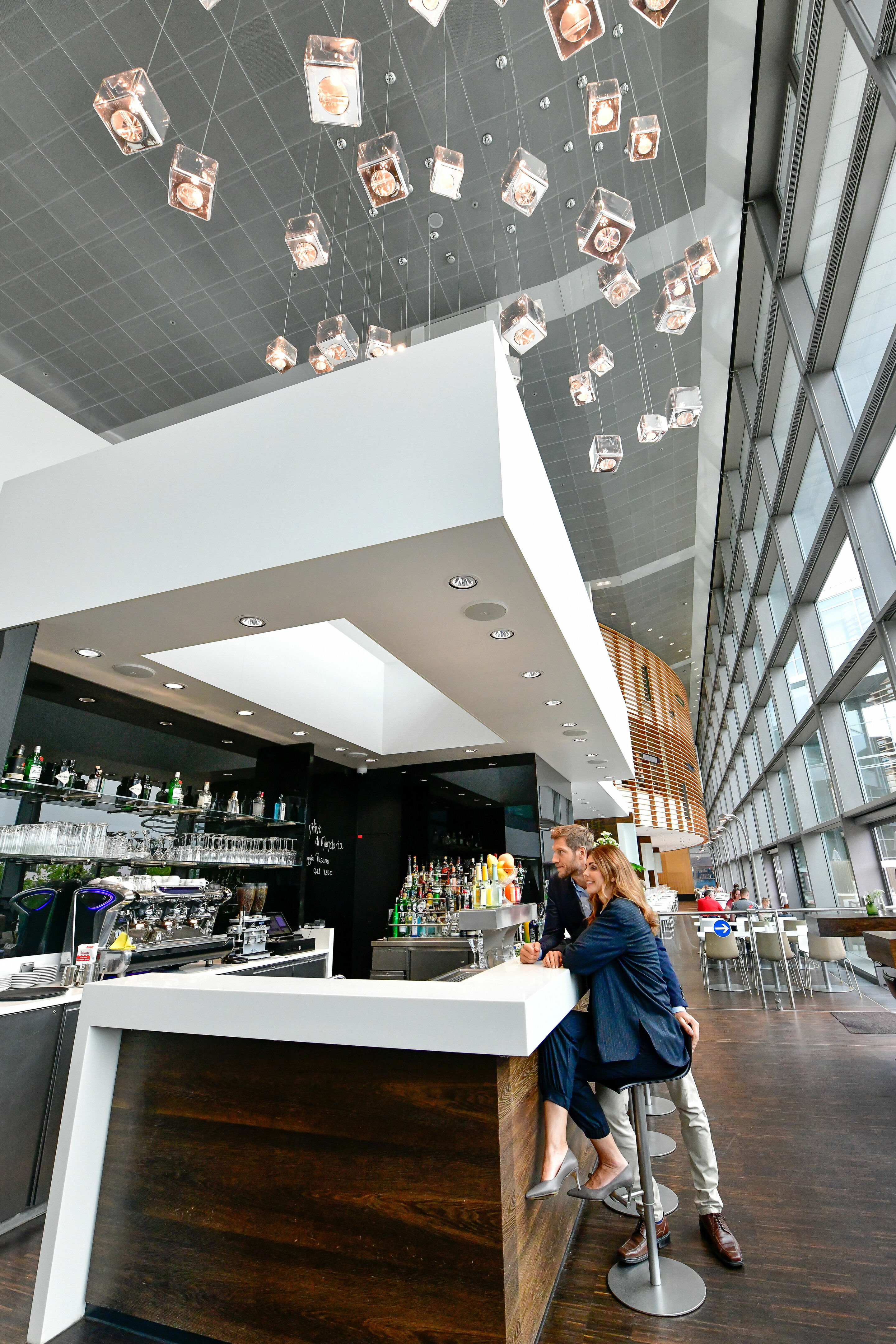 Gastronomy at the Audi Forum - Picking up a new car: Visit to the bar and lounge