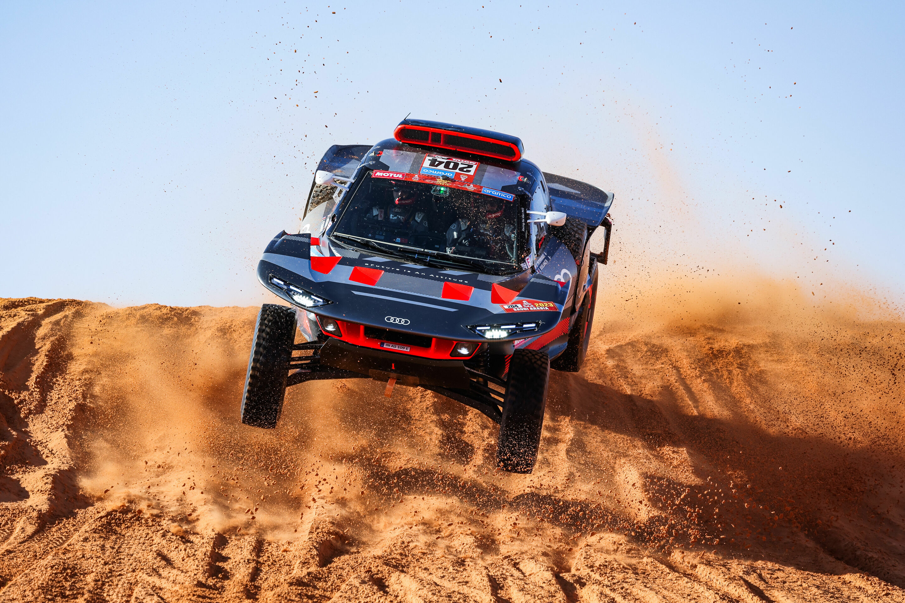 Rallye Dakar 2023 - Audi RS Q e-tron #204 (Team Audi Sport), Stéphane Peterhansel/Edouard Boulanger