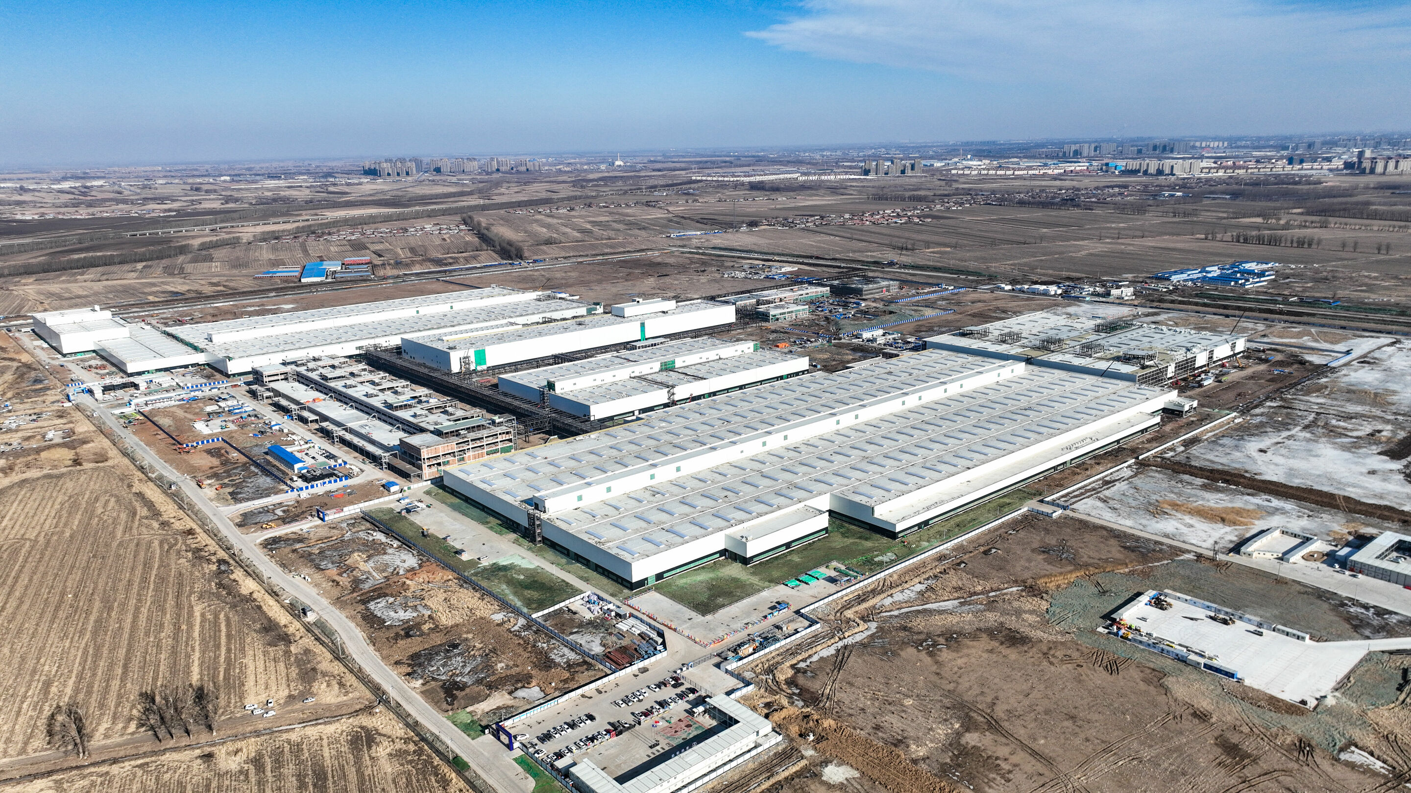 A new smart factory is being built - The Audi FAW NEV Company is building a production site for all-electric Audi models based on the PPE Platform in Changchun, China. The photo shows the status of the construction work at the beginning of March 2023.