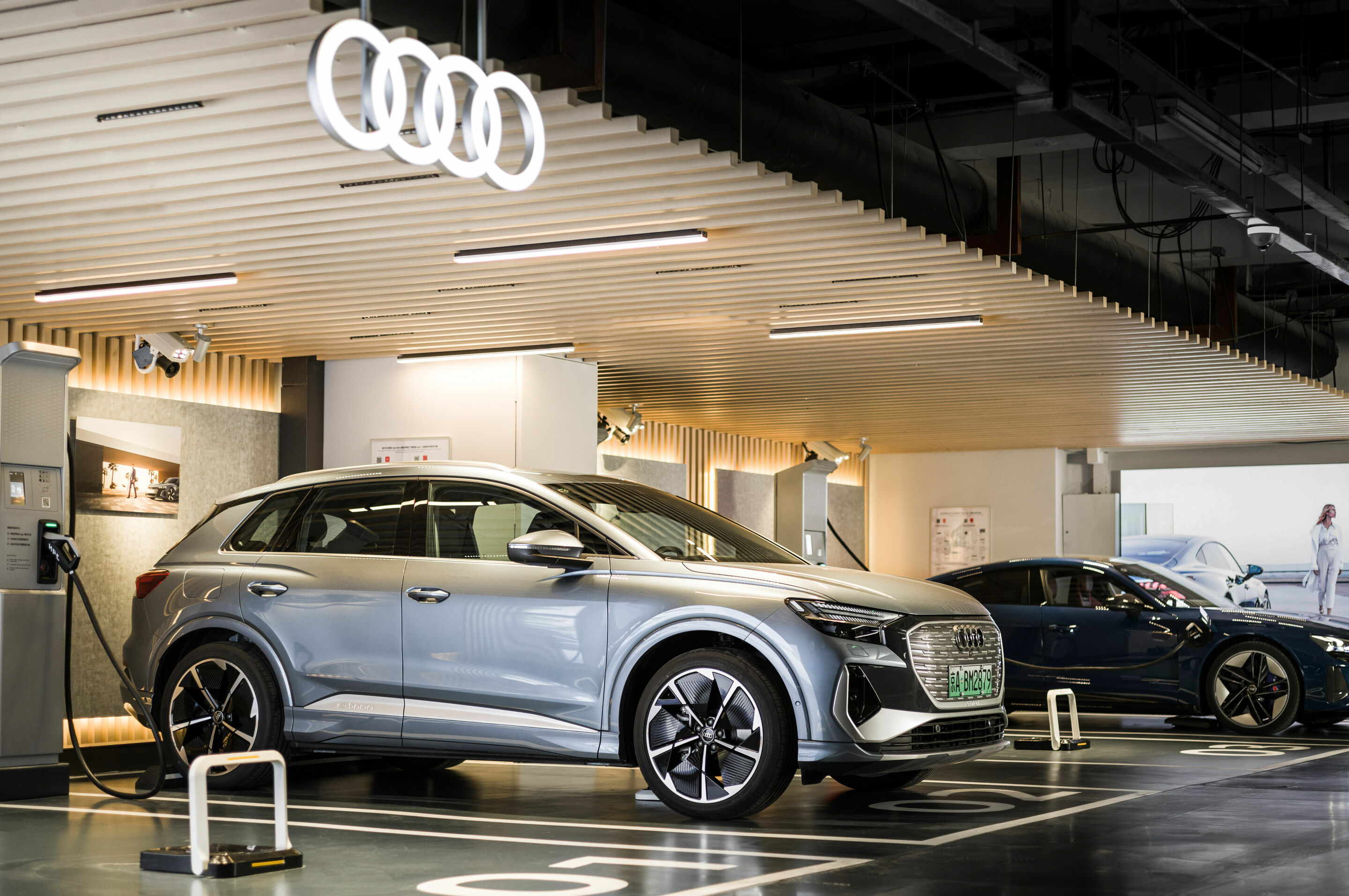 Audi Charging Station in Beijing - Audi Q4 e-tron, Audi RS e-tron GT