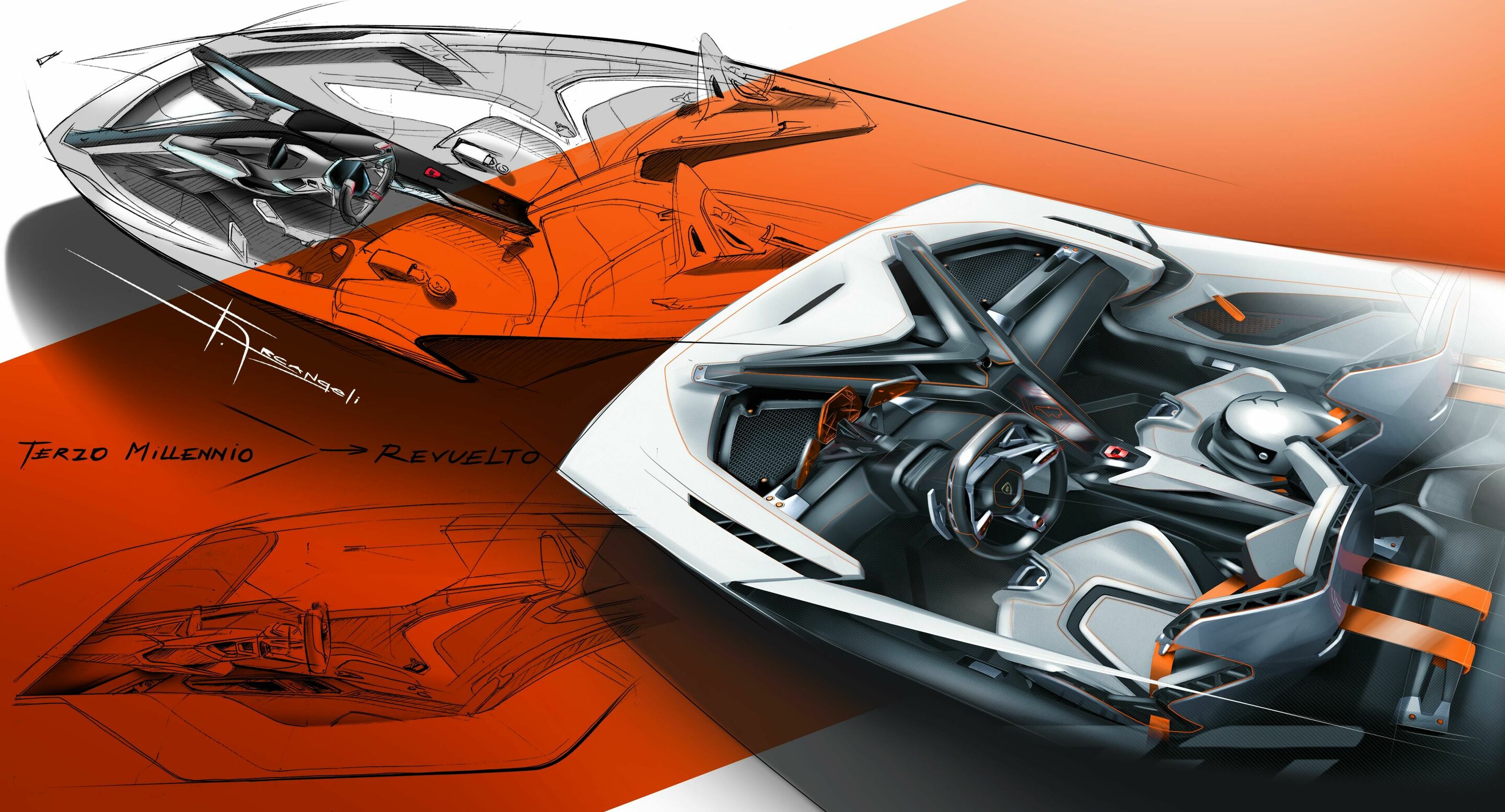 Sketch - Lamborghini Revuelto - Lamborghini Revuelto Sketch

The vehicle is not yet offered for sale and is therefore not subject to Directive 1999/94/EC. The fuel consumption and emissions data are in the type of approval stage.