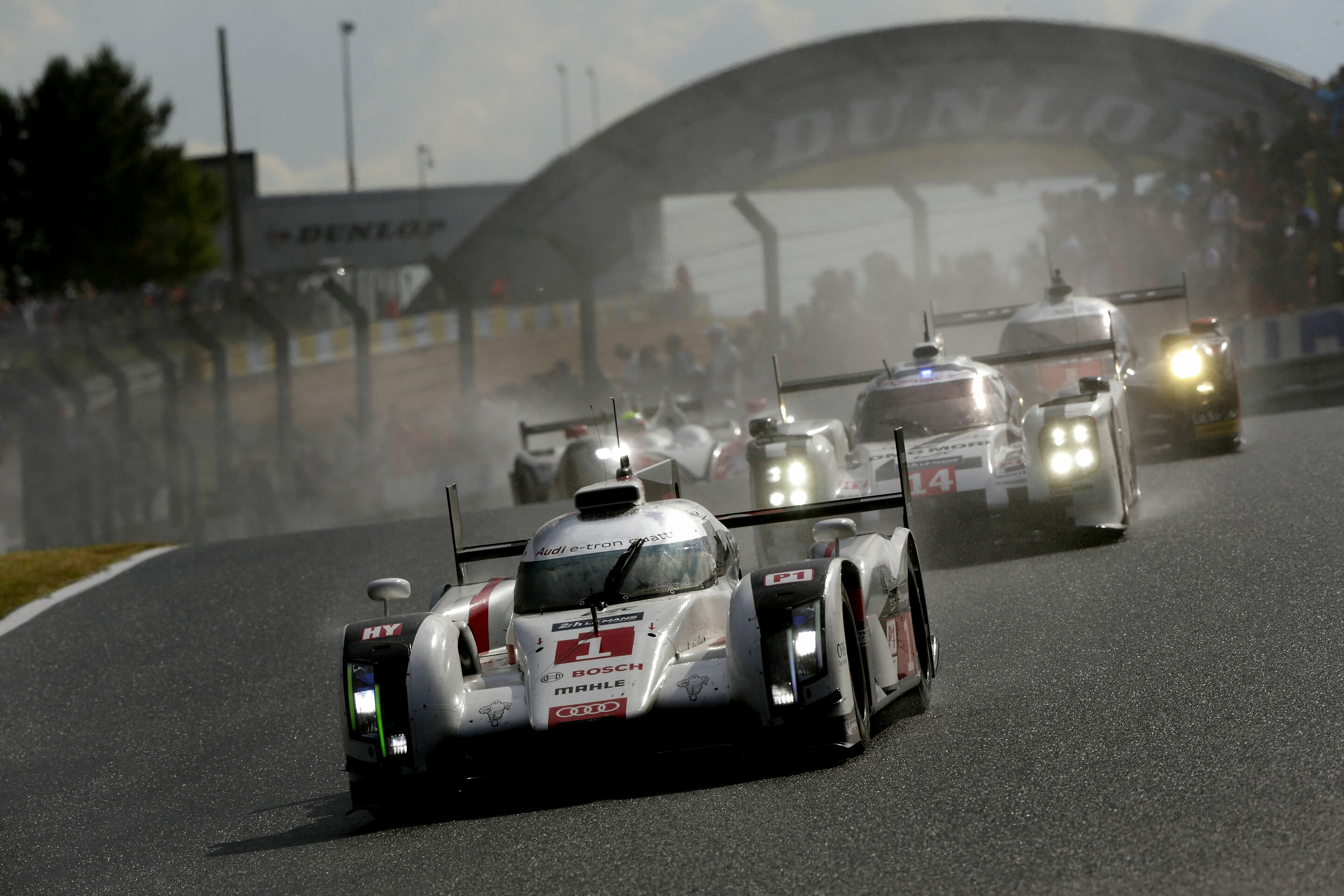 New book from Audi Tradition: “Audi at Le Mans” - The Audi R18 e-tron quattro at the 2014 Le Mans 24 Hours. Lucas di Grassi, Tom Kristensen and Marc Gené finish second with the number 1 car behind their teammates Marcel Fässler, André Lotterer and Benoît...