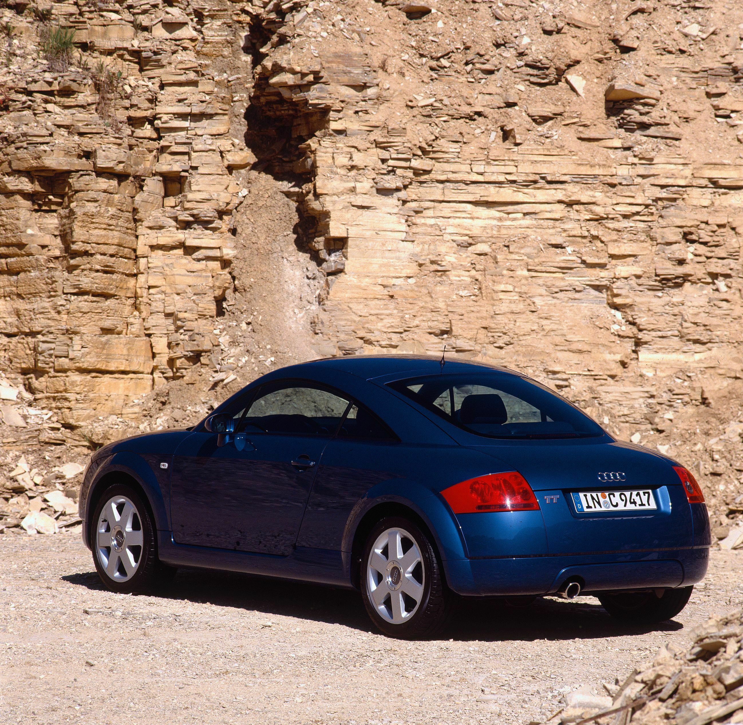 A timeless design icon: The Audi TT turns 25 - The first-generation Audi TT Coupé (photographed in a quarry).