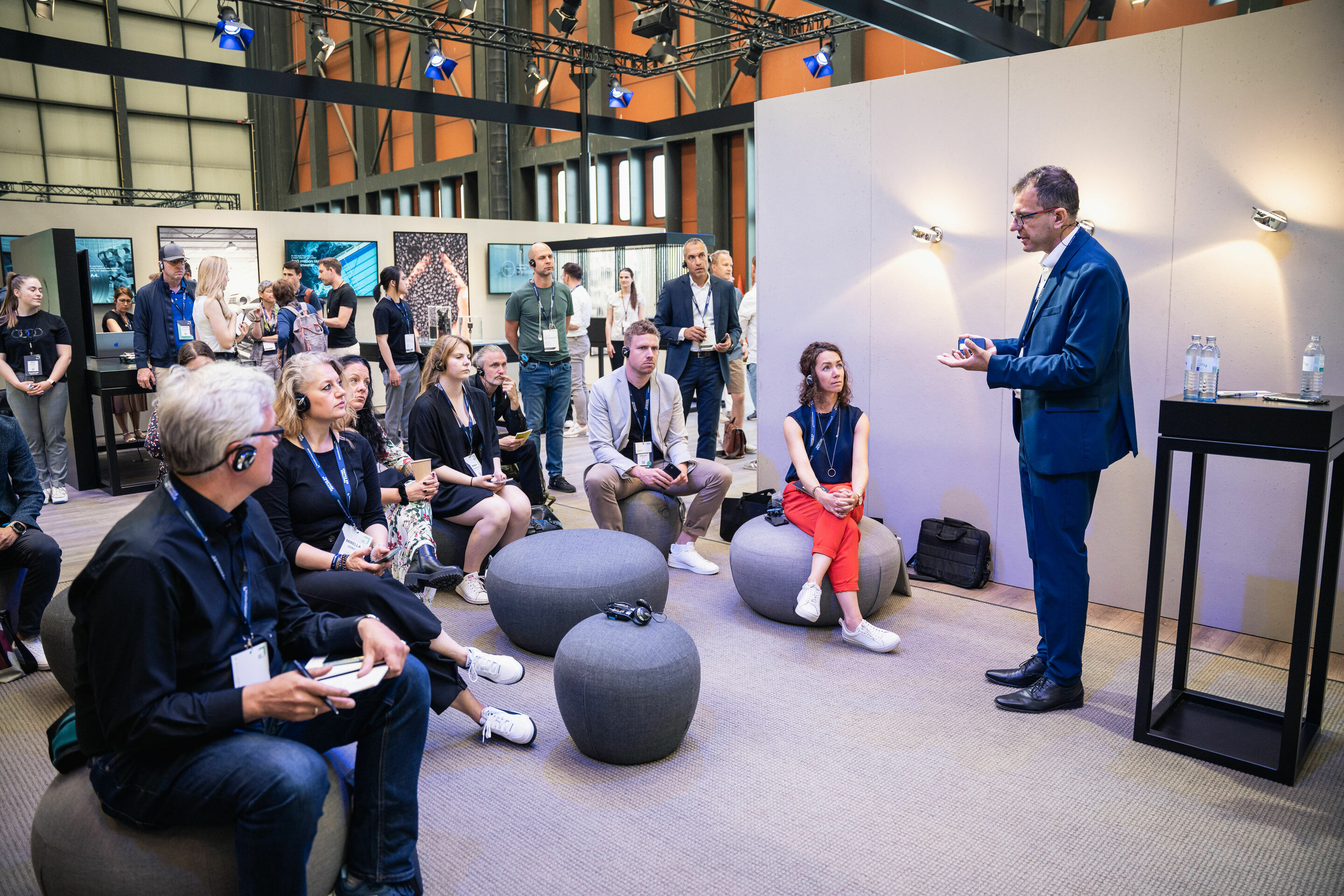Audi at the GREENTECH FESTIVAL 2023 in Berlin - Innovations relating to circular economy are the focus of Audi's presence at one of Europe's largest sustainability forums. In dialogue with guests, Audi experts gave insights into decarbonization in production...