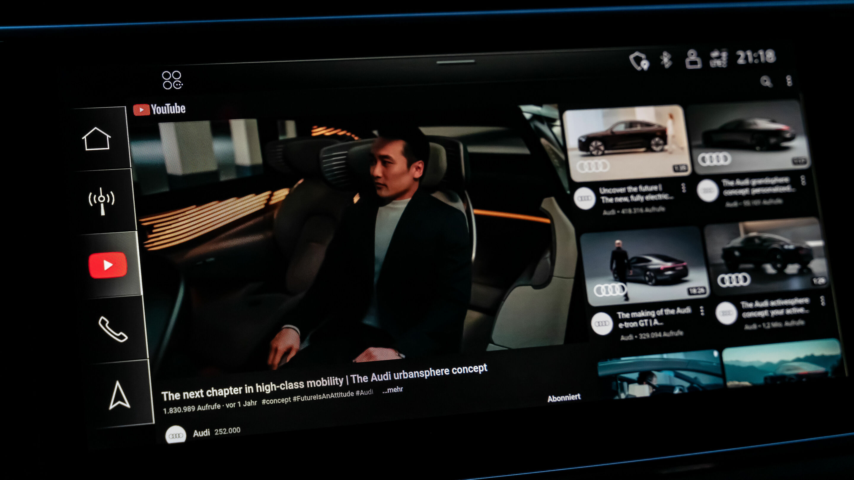 Audi integrates YouTube into various models - Audi is integrating the world’s largest video platform YouTube into the infotainment system of selected models. This is made possible by embedding the new store for apps.