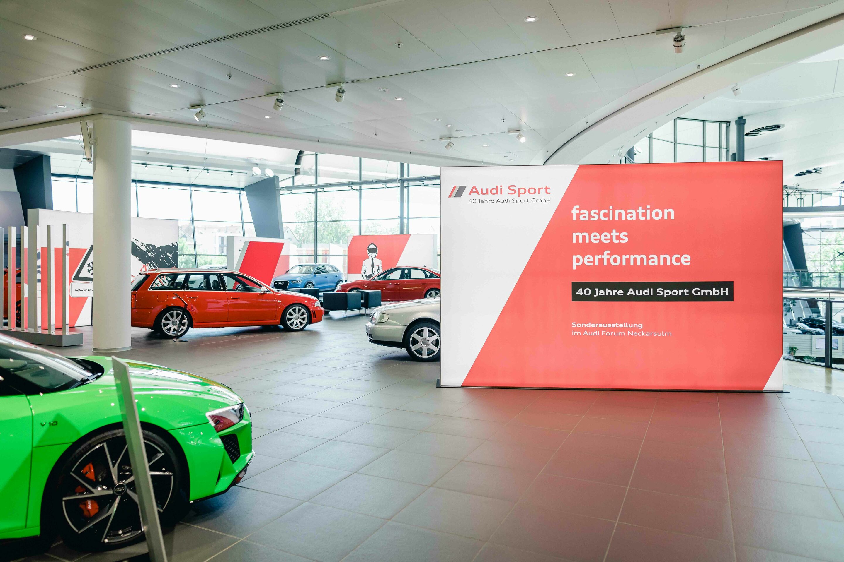 40 Jahre Audi Sport GmbH - Jubiläumsausstellung „40 Jahre Audi Sport GmbH – Fascination meets performance“ im Audi Forum Neckarsulm