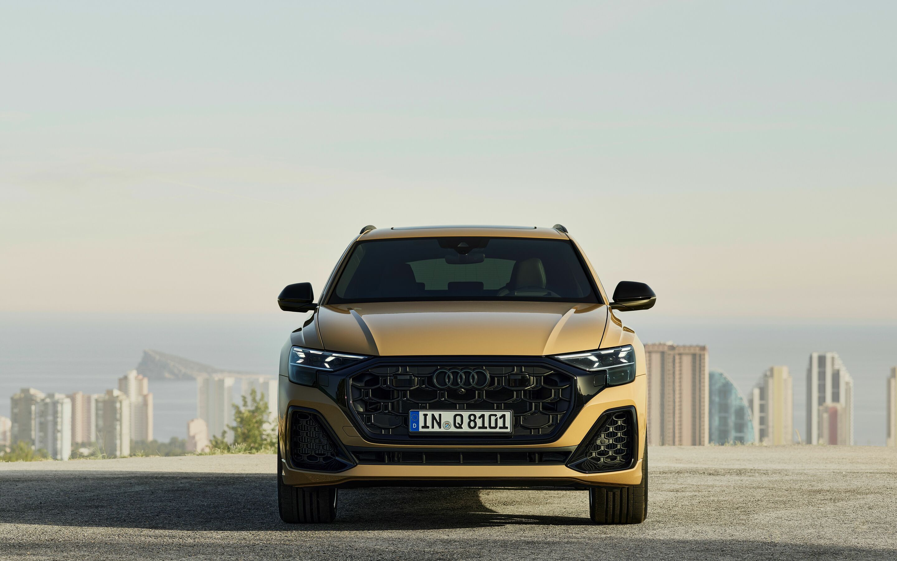 Audi Q8 - Standaufnahme,
Farbe: Sakhirgold Metallic