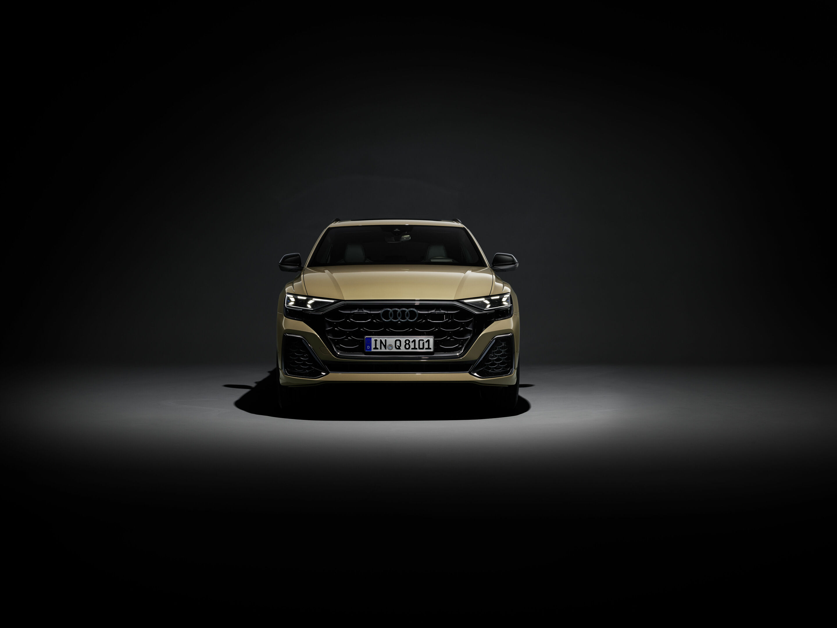 Audi Q8 - Standaufnahme, 
Farbe: Sakhirgold Metallic