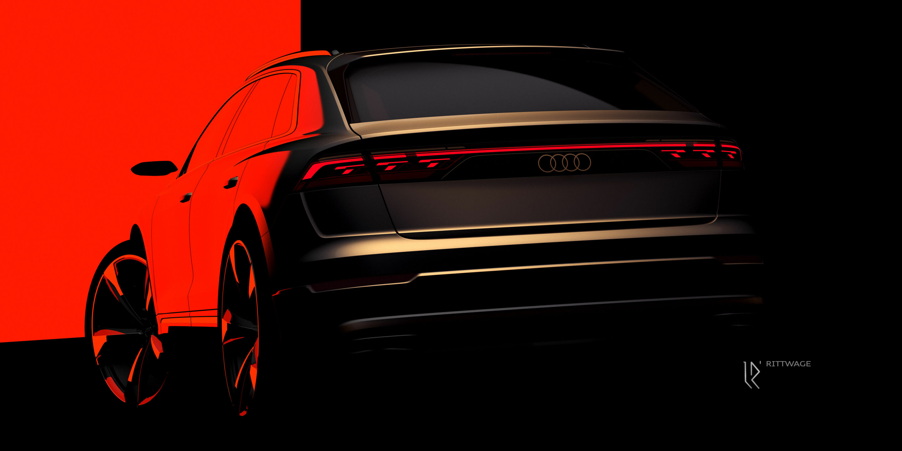 Sketch - Sporty elegance in its most beautiful form: the new Audi Q8 - The upgrade further extends the Audi Q8's top position in the ranks of the Q family. A characterful appearance, headlights and taillights with new design and functionality, and even...