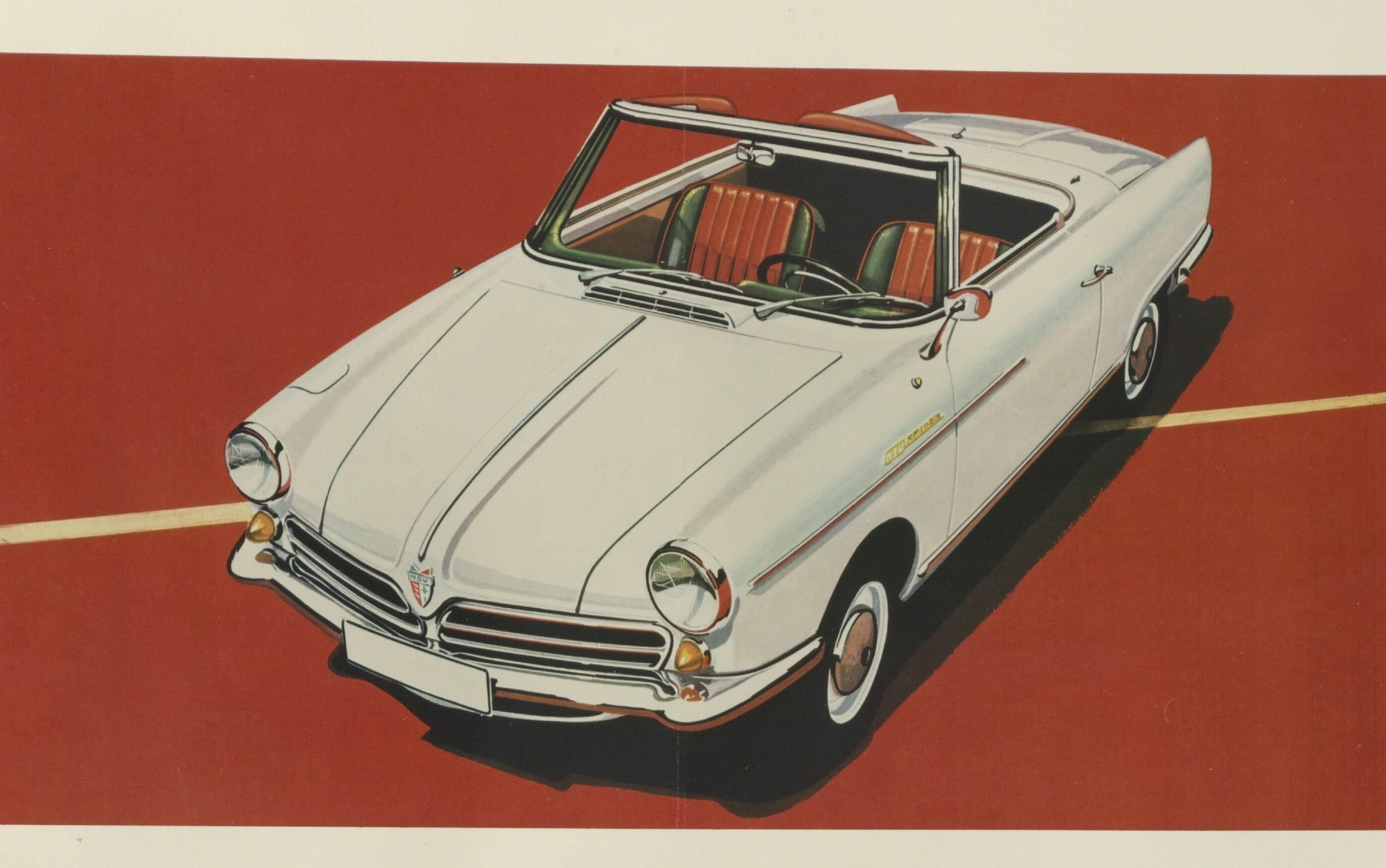 Sporty, beautiful, and innovative: the NSU/Wankel Spider - As sporty as it is beautiful: the NSU/Wankel Spider in Lily White.