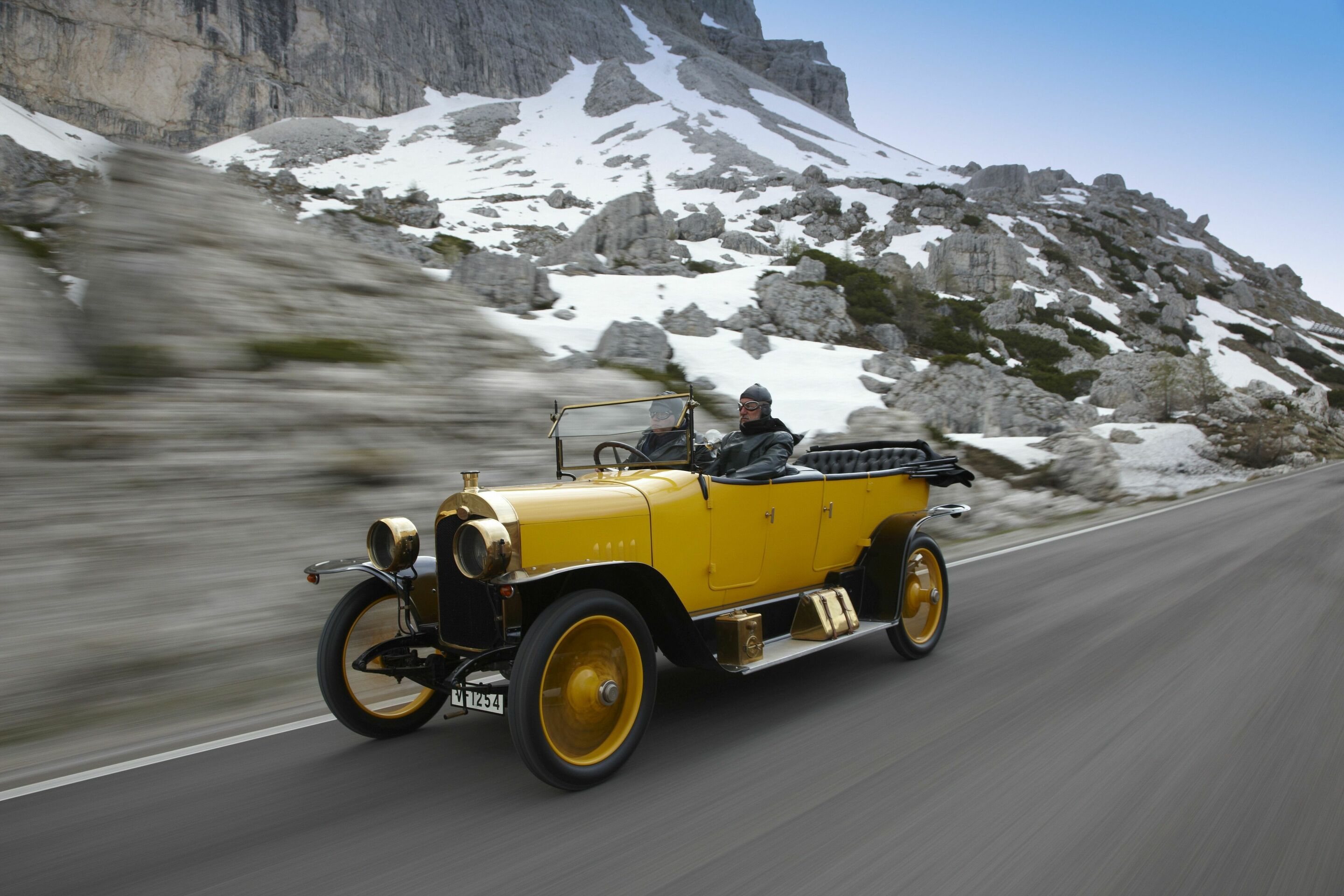 “Audi, 1909 to 1940 – the cars, the brand, the company” - On the trail of the historic Alpine Rally of 1914: the Audi Type C Alpine winner. At the wheel in this photo: Ralf Hornung, the speaker at the Audi Tradition evening of lectures on the early history...